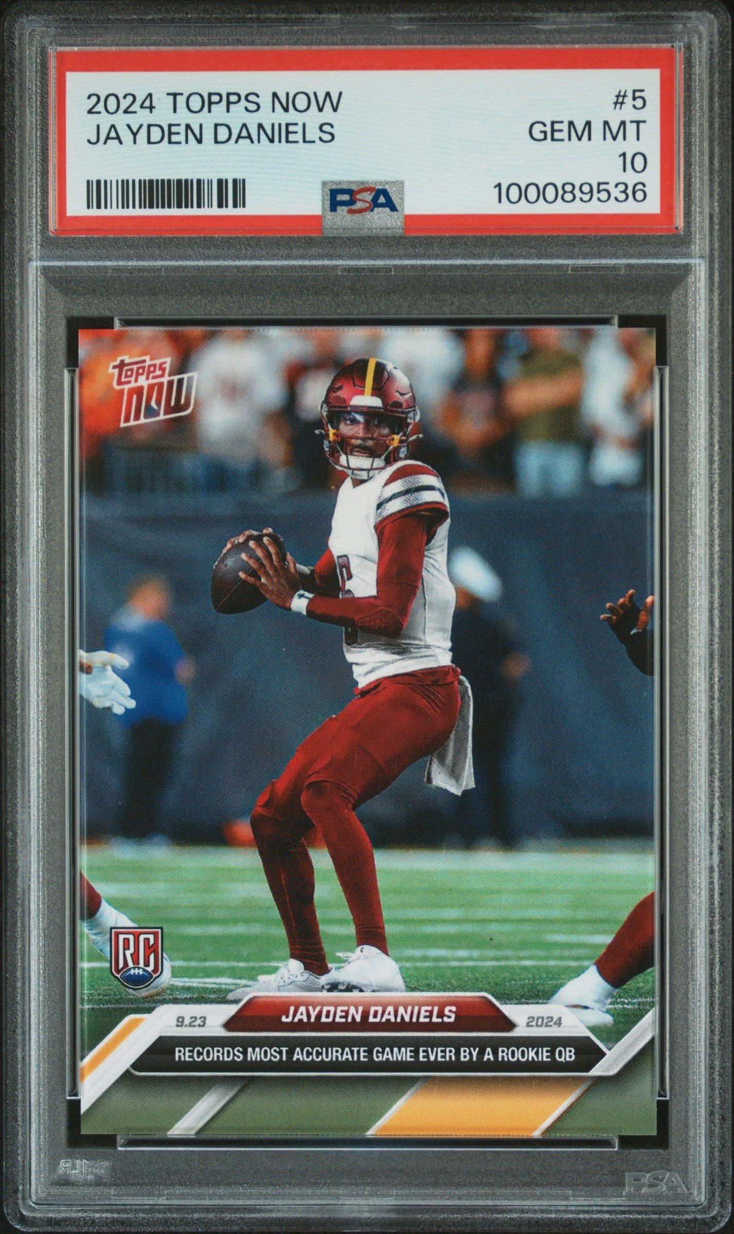 2024 Topps Now 5 Jayden Daniels PSA 10