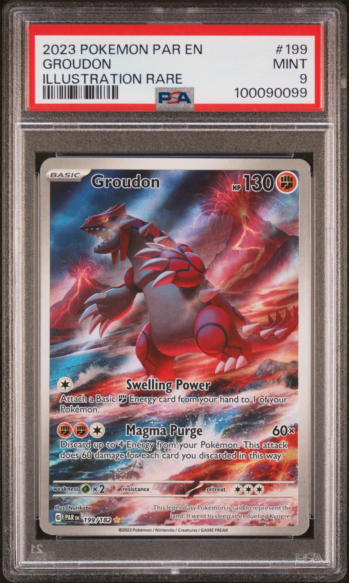 2023 Pokemon Par En-paradox Rift 199 Groudon Illustration Rare PSA