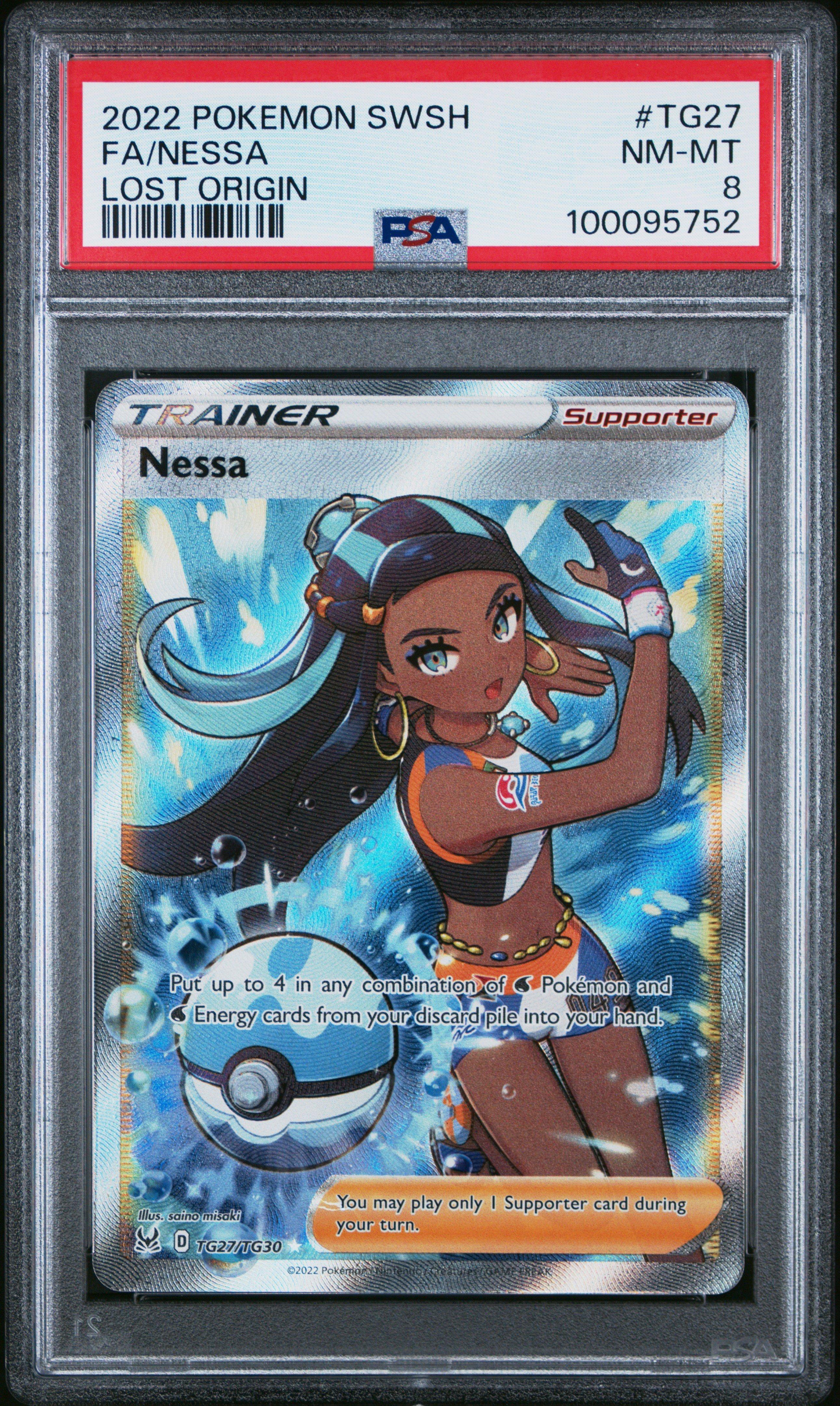 2022 Pokemon Sword & Shield Lost Origin Tg27 Full Art/nessa PSA