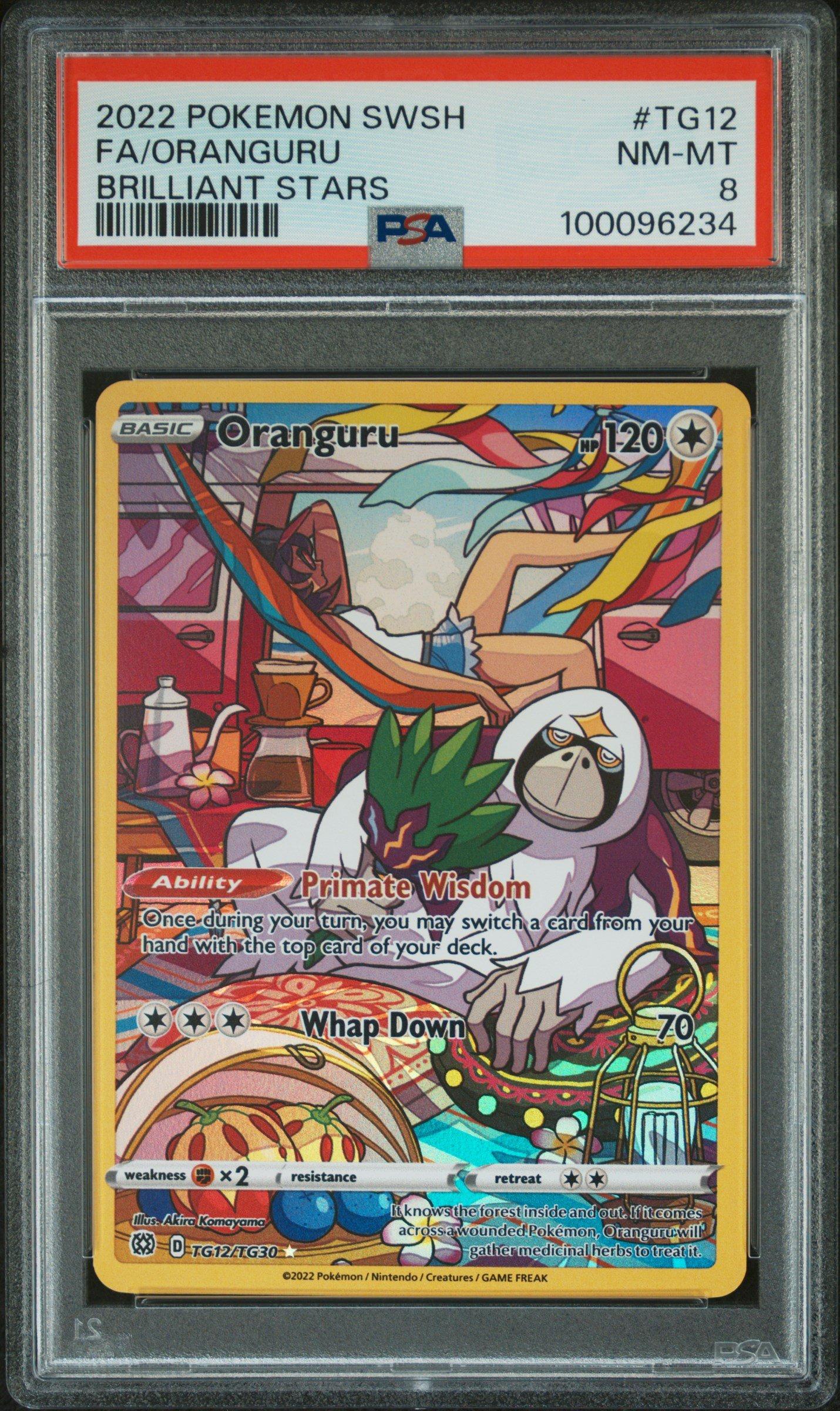 2022 Pokemon Sword & Shield Brilliant Stars Tg12 Full Art/oranguru PSA