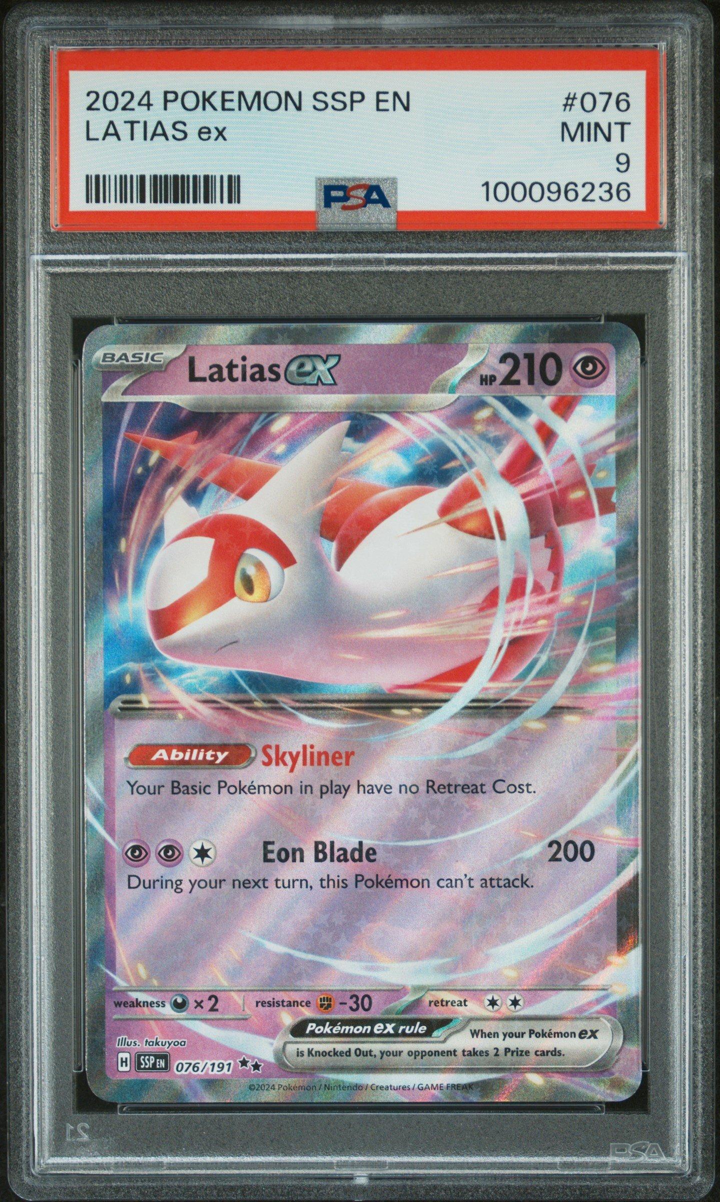 2024 Pokemon Ssp En-surging Sparks 076 Latias Ex PSA
