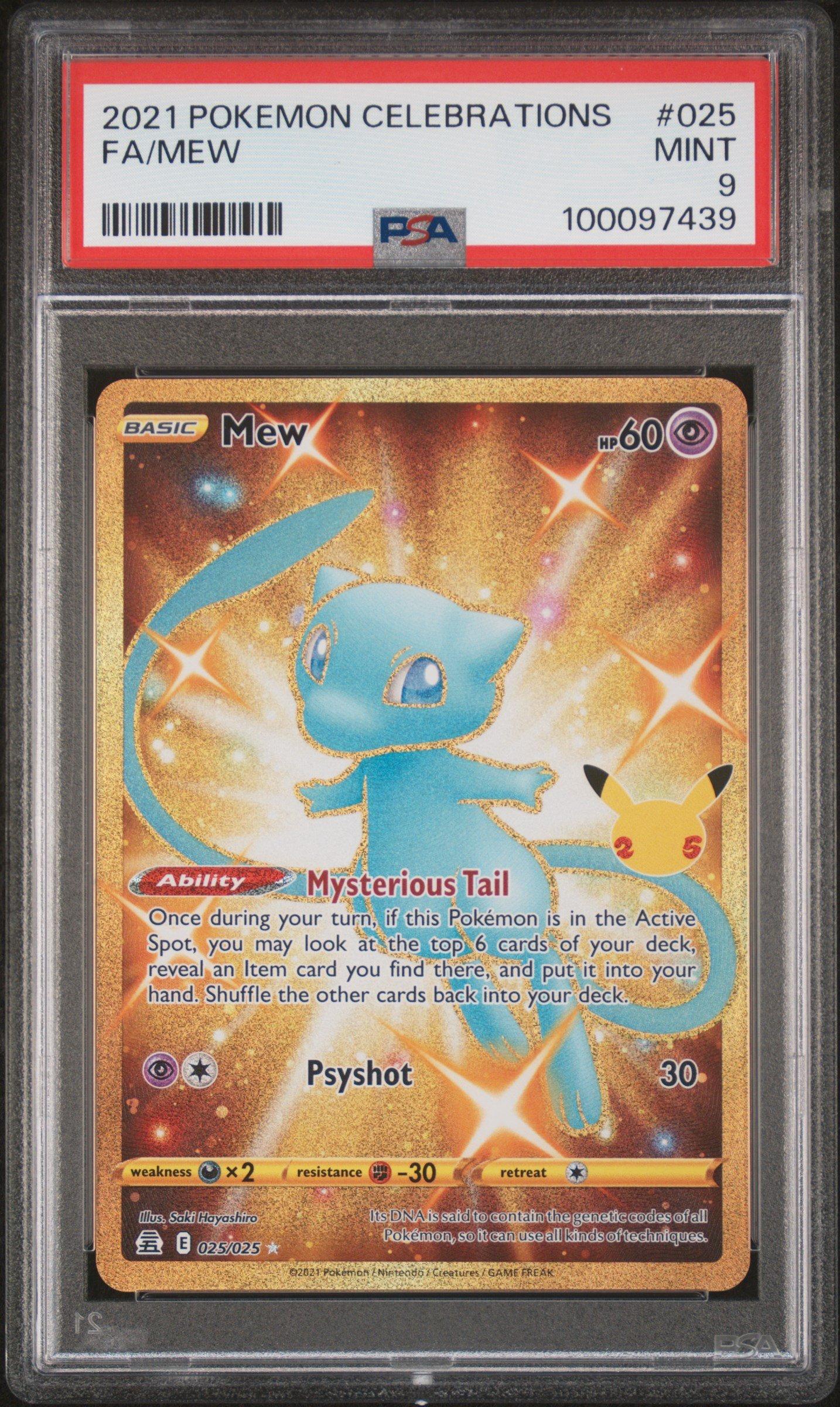 2021 Pokemon Celebrations 025 Full Art/mew PSA