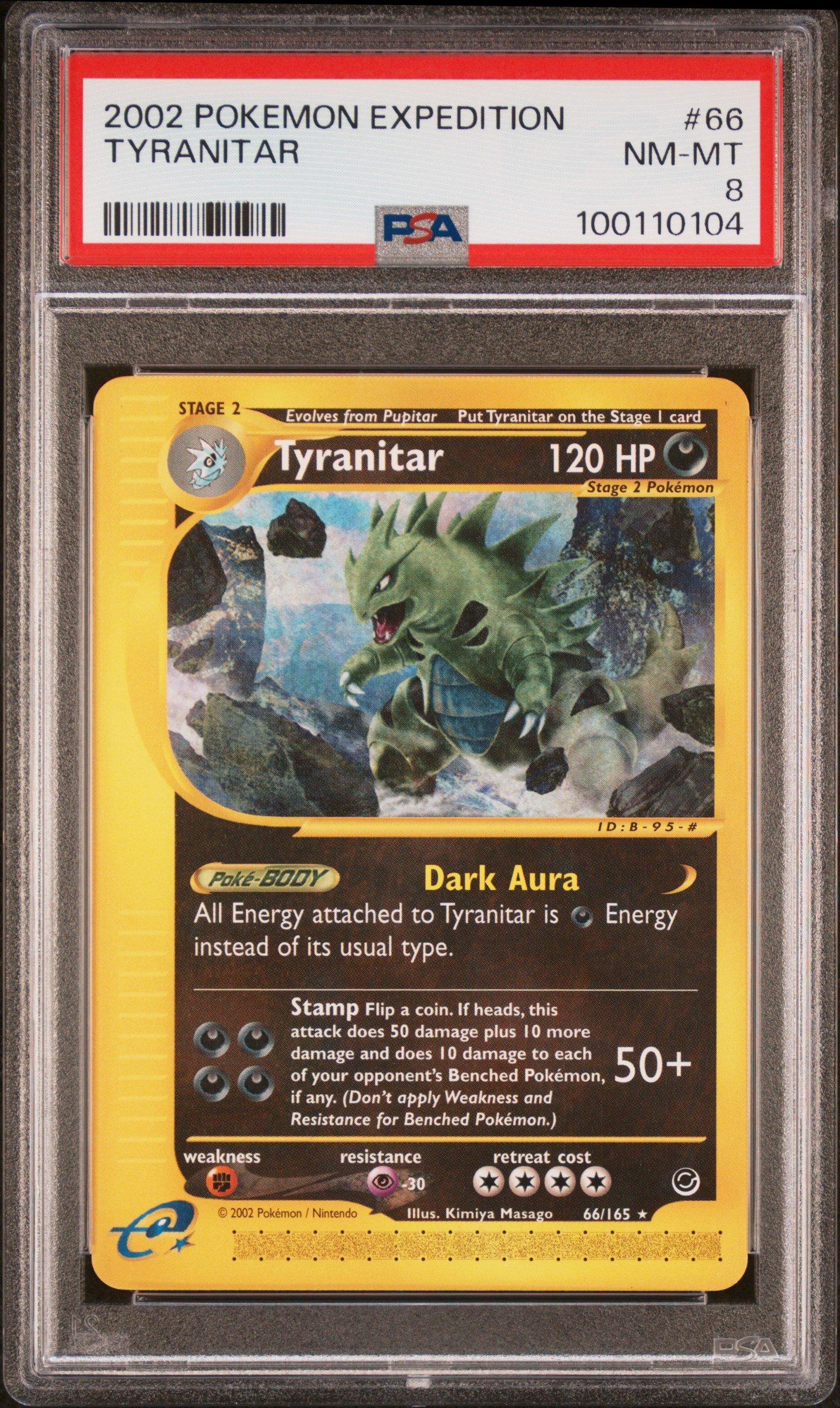 2002 Pokemon Expedition 66 Tyranitar PSA 8 Graded Card | GameStop