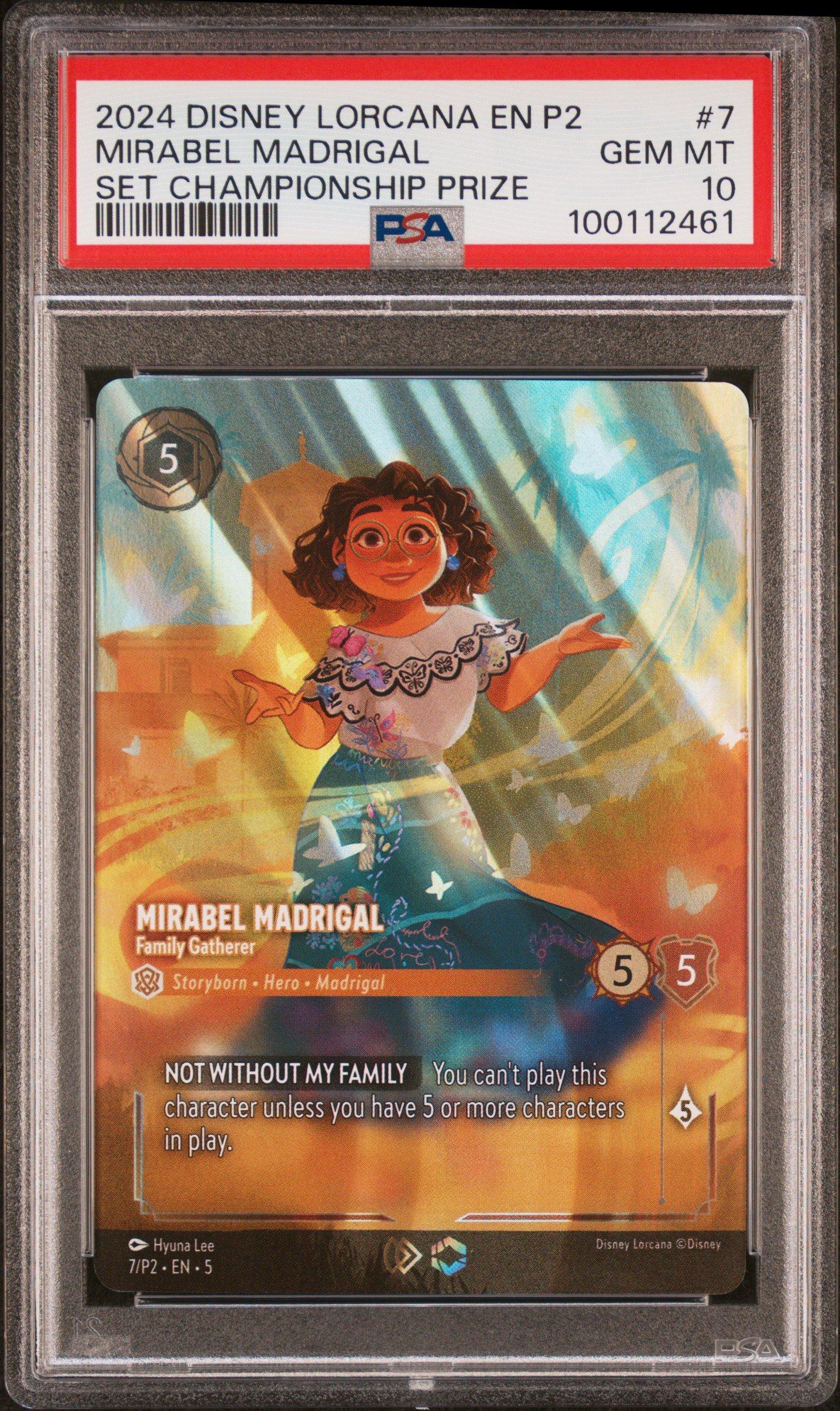 2024 Disney Lorcana En P2-promo 7 Mirabel Madrigal - Family Gatherer  Shimmering Skies Set Championship Prize PSA 10 Graded Card | GameStop