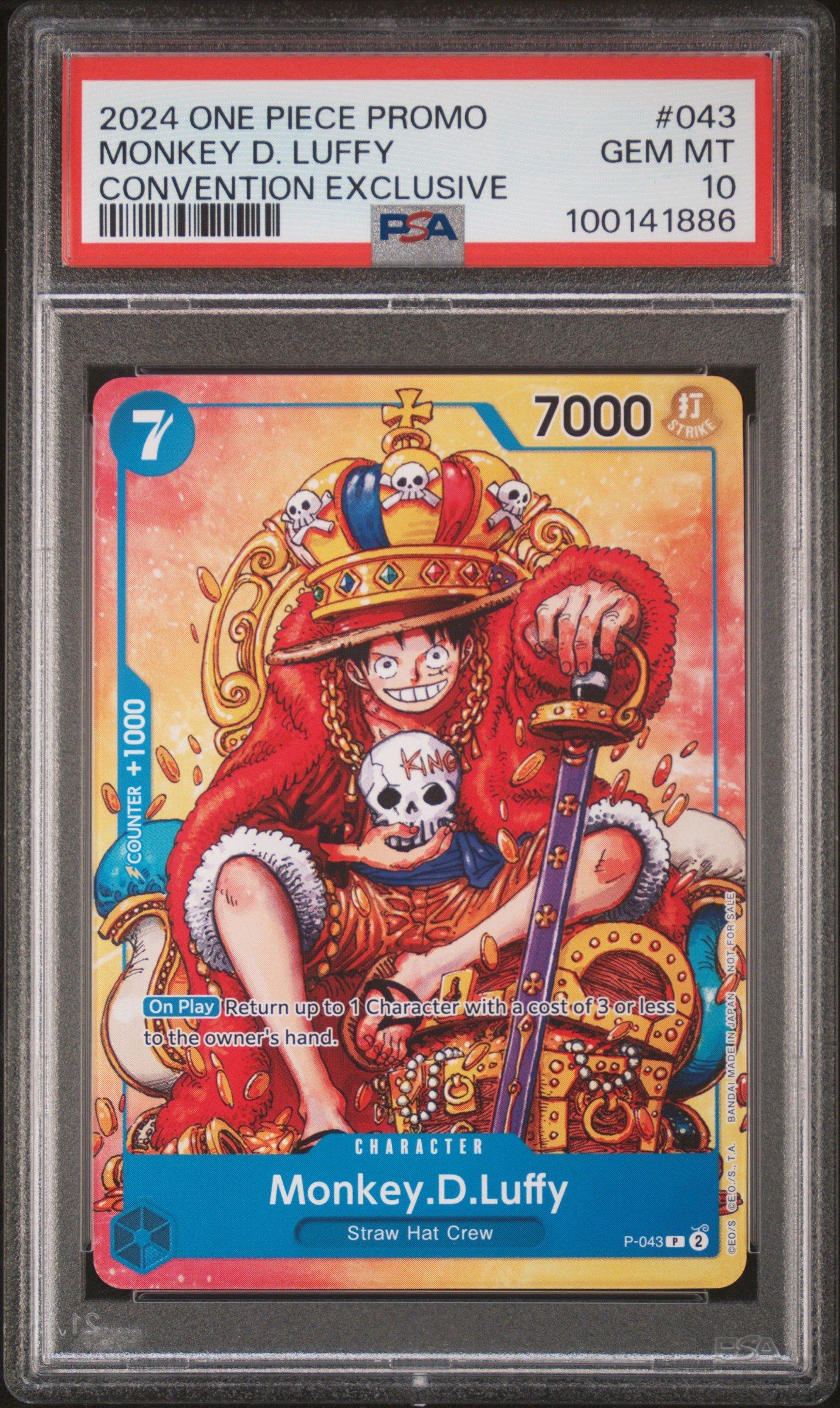 2024 One Piece Promos 043 Monkey D. Luffy Convention Exclusive PSA