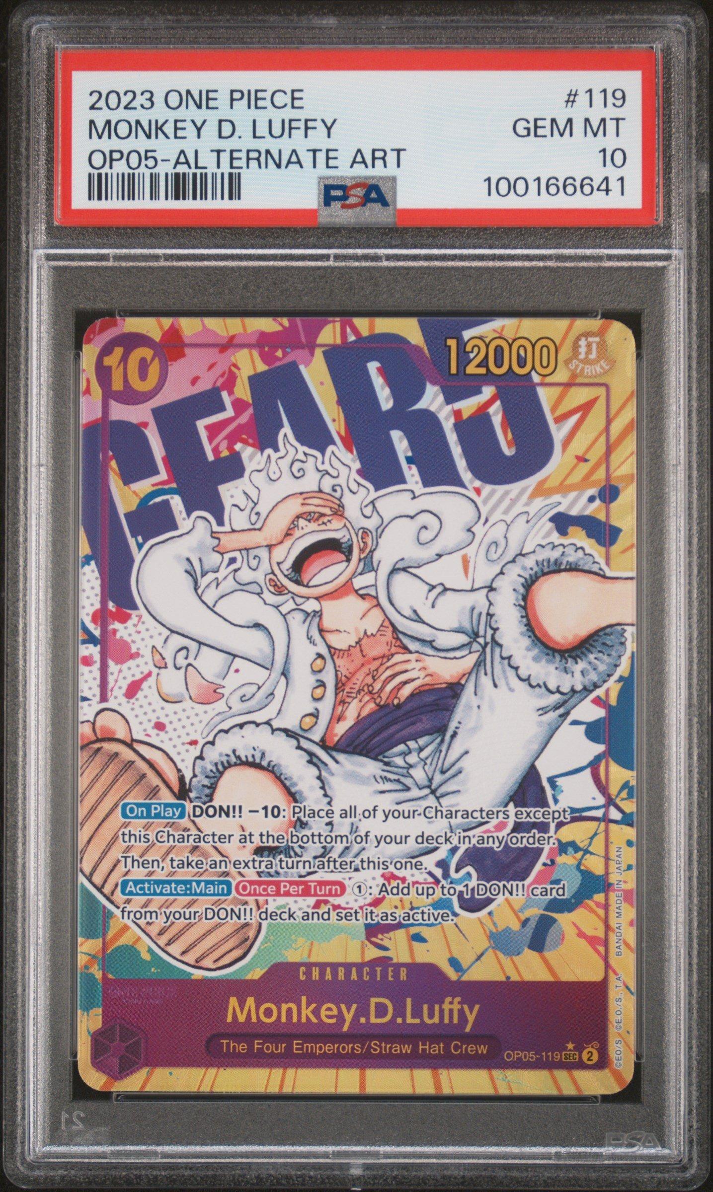 2023 One Piece Op05-awakening Of The New Era Monkey D. Luffy Alternate Art PSA