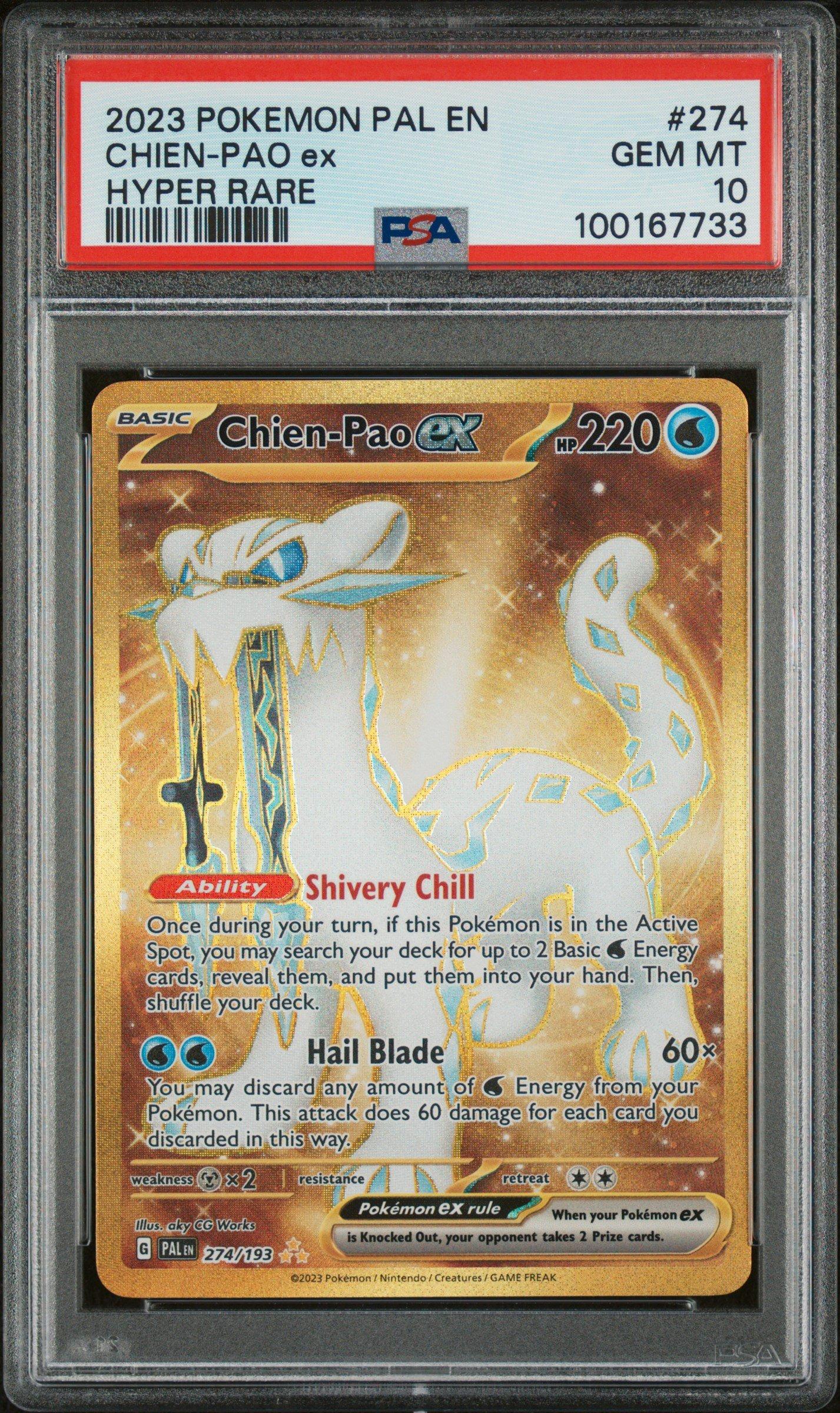 2023 Pokemon Pal En-paldea Evolved 274 Chien-pao Ex Hyper Rare PSA 10  Graded Card | GameStop