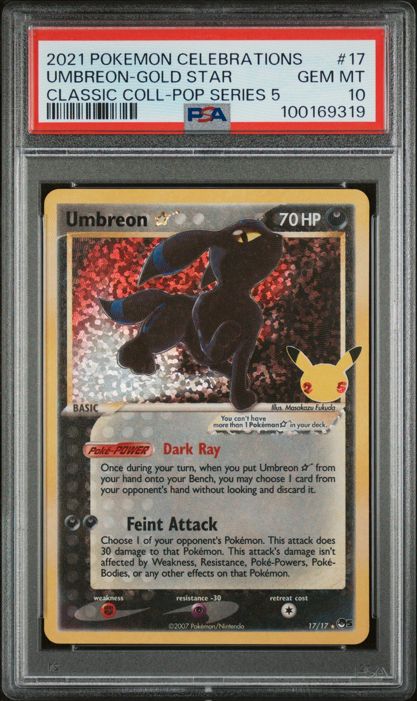 2021 Pokemon Celebrations Classic Collection 17 Umbreon-gold Star