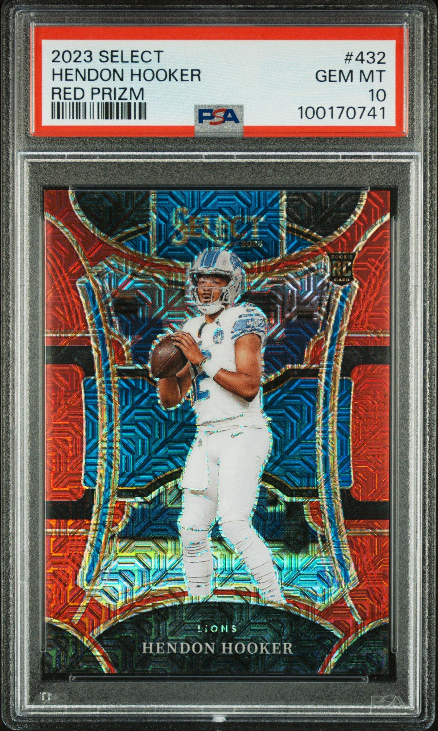 2023 Panini Select 432 Hendon Hooker Red Prizm PSA 10