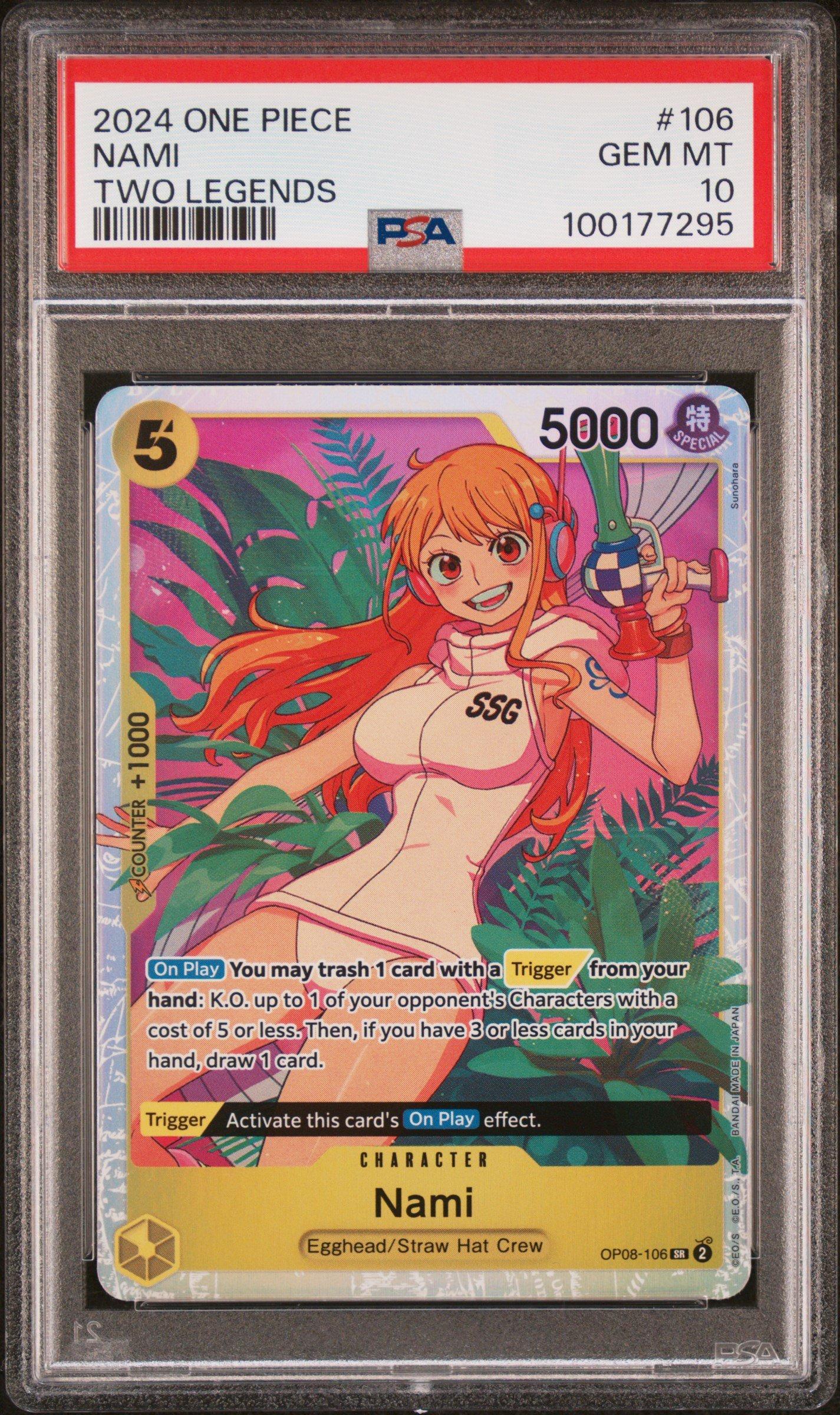 2024 One Piece Op08-two Legends 106 Nami PSA 10 Graded Card | GameStop