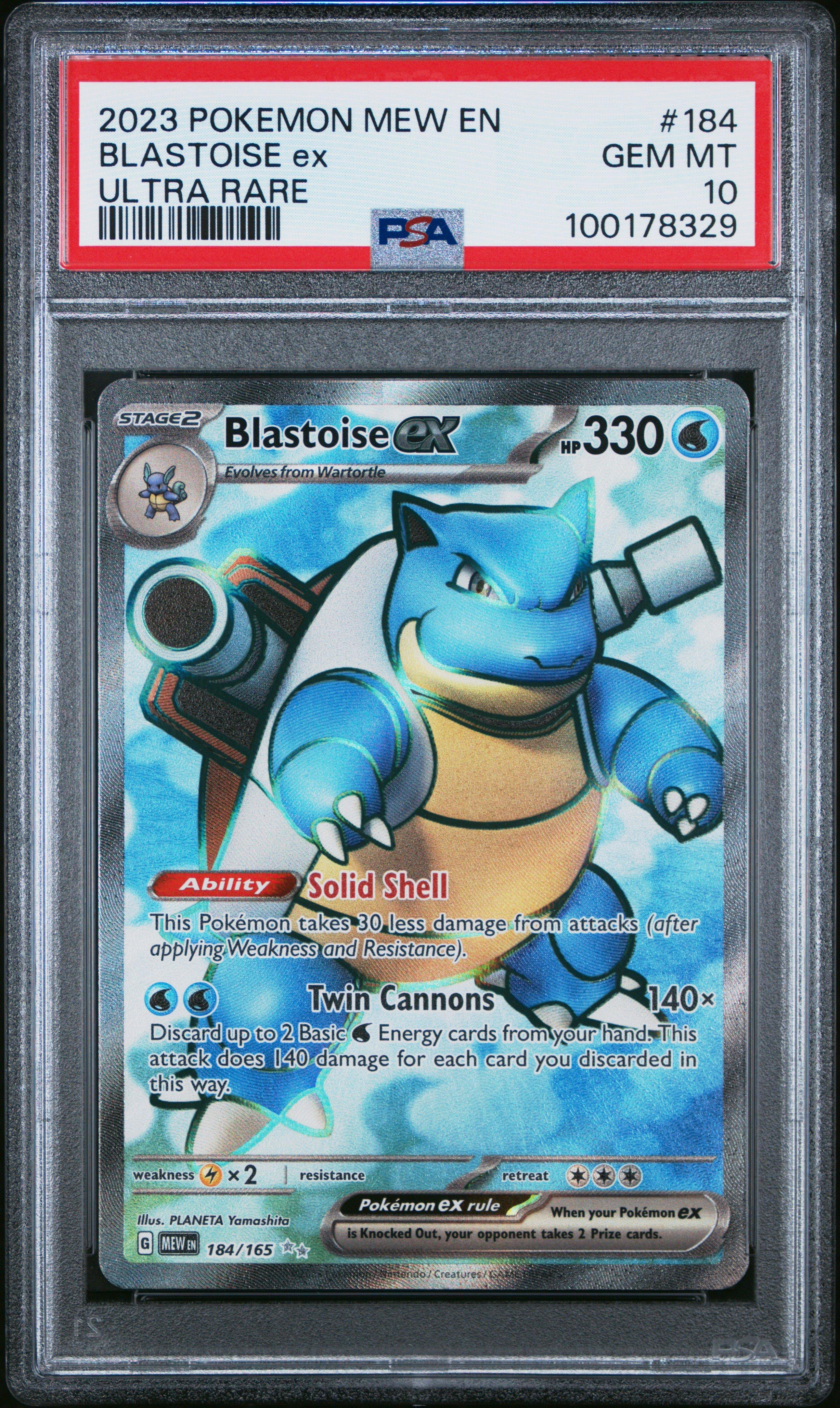 2023 Pokemon Mew En-151 184 Blastoise Ex Ultra Rare PSA