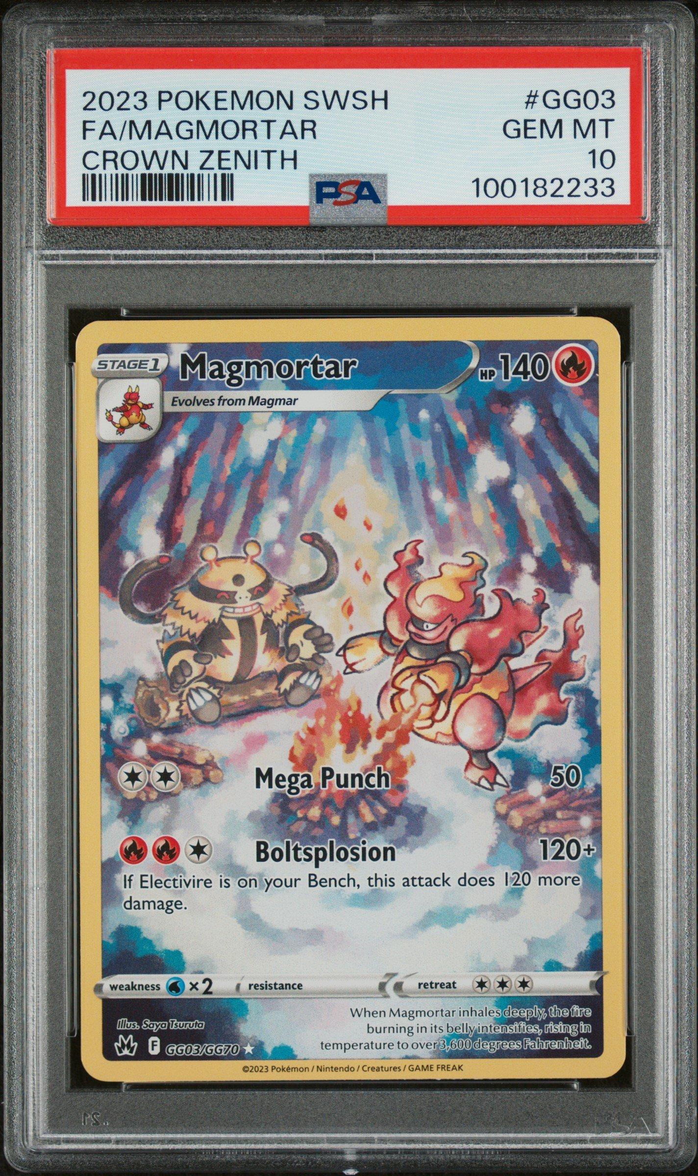 2023 Pokemon Sword And Shield Crown Zenith Gg03 Full Art/magmortar PSA