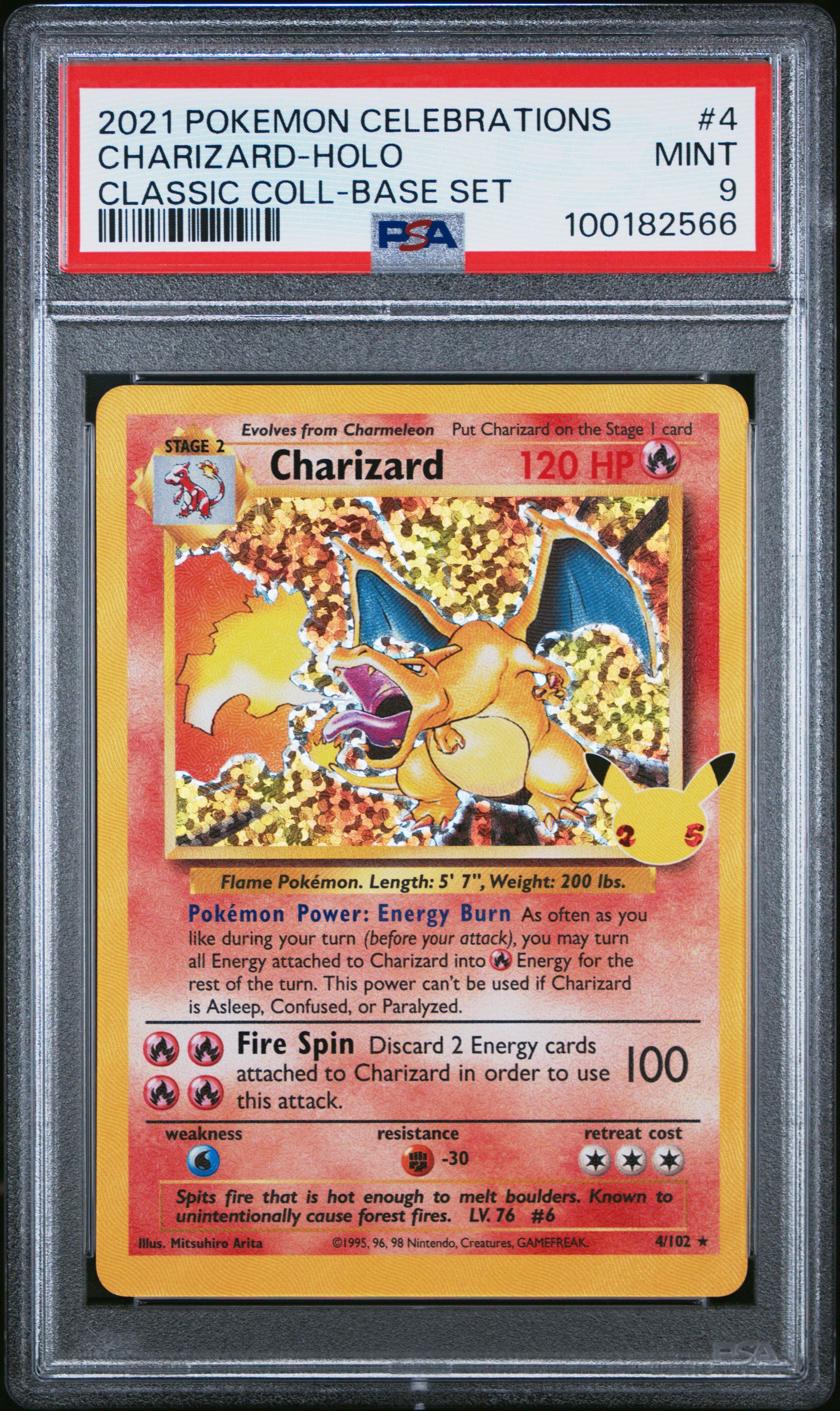 2021 Pokemon Celebrations Classic Collection 4 Charizard-holo PSA