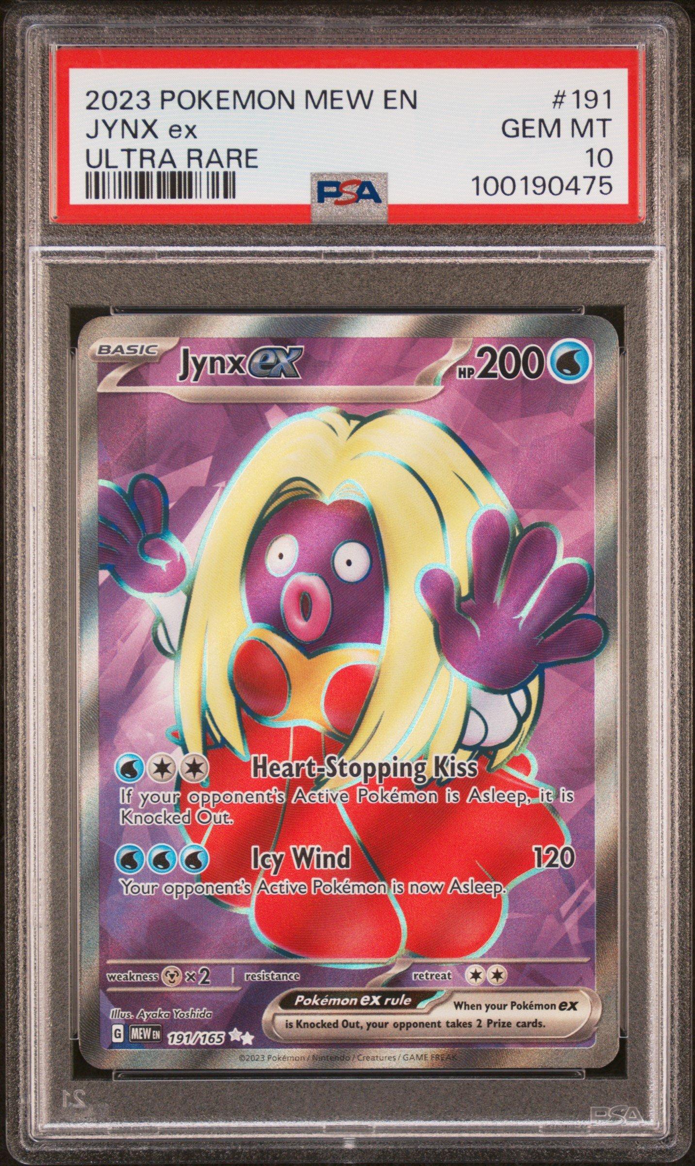 2023 Pokemon Mew En-151 191 Jynx Ex Ultra Rare PSA 10 Graded Card