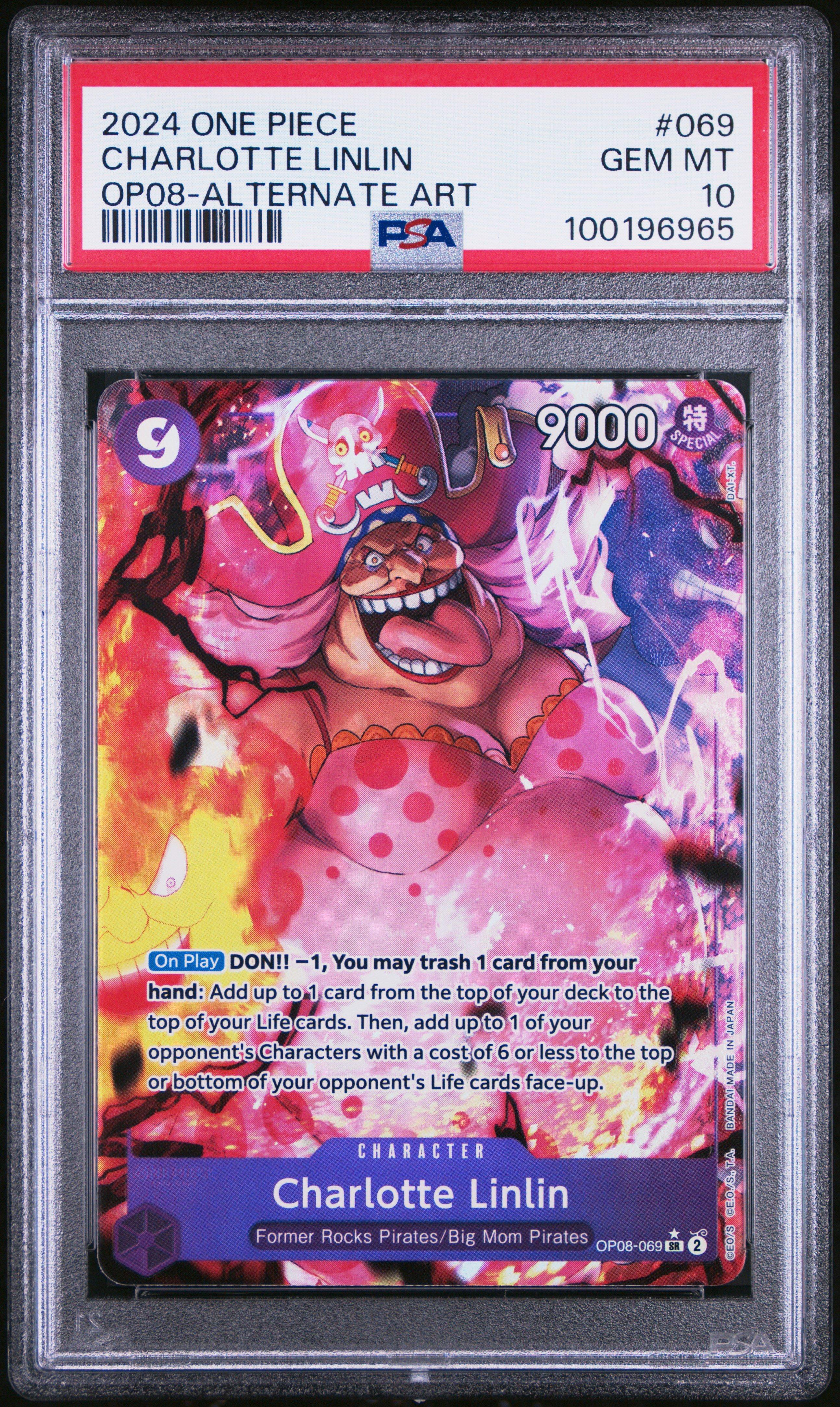 2024 One Piece Op08-two Legends 069 Charlotte Linlin Alternate Art PSA 10