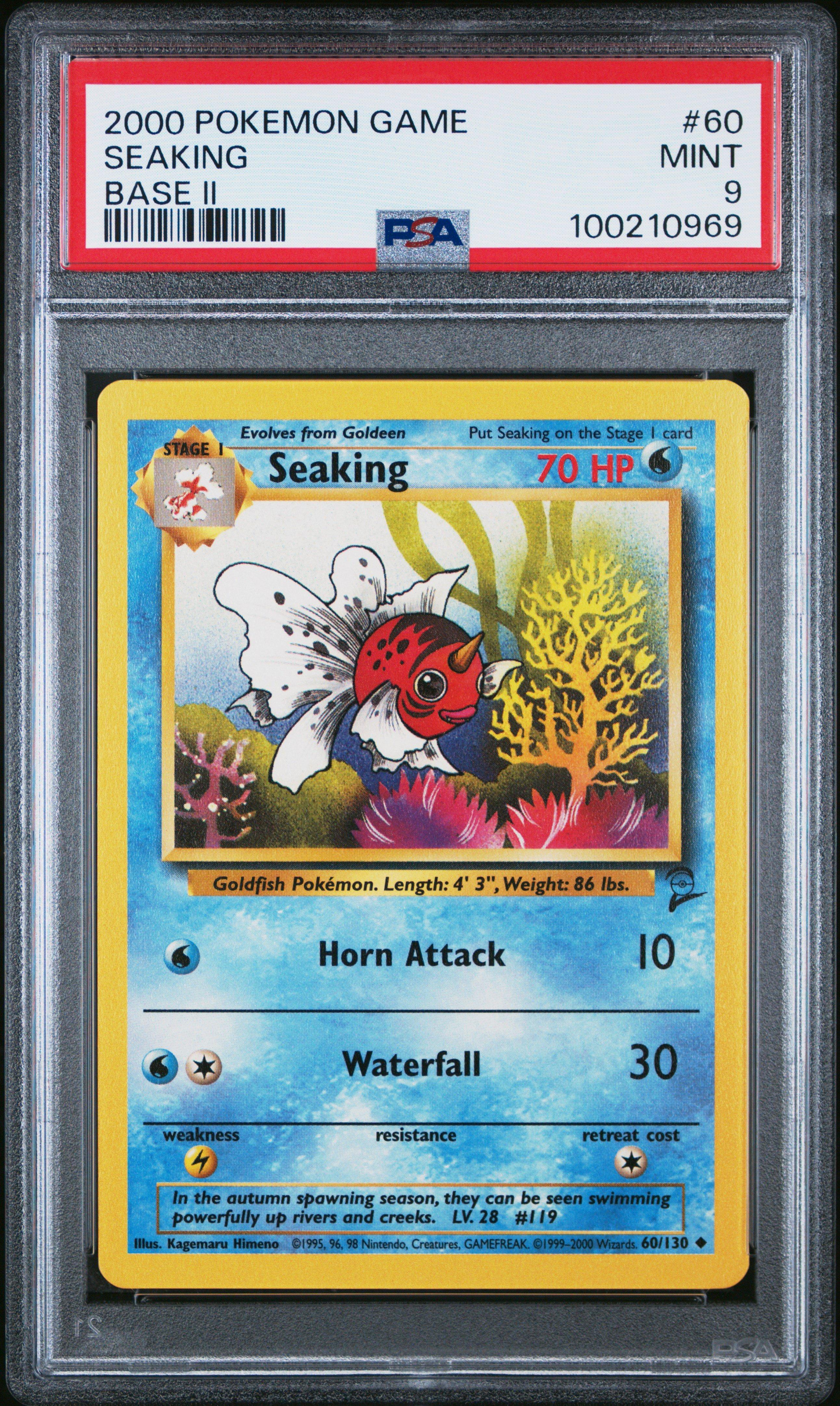 2000 Pokemon Game Base Ii 60 Seaking PSA