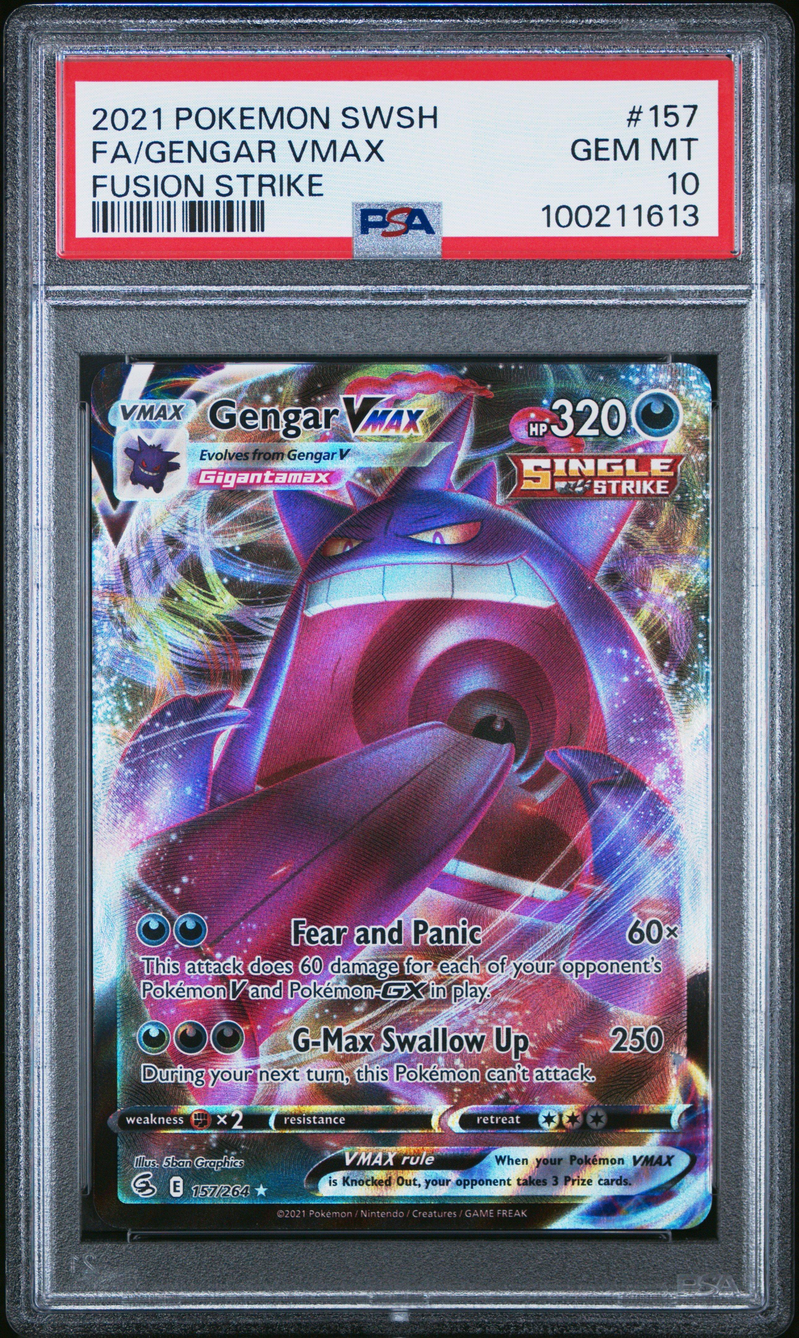 2021 Pokemon Sword & Shield Fusion Strike 157 Full Art