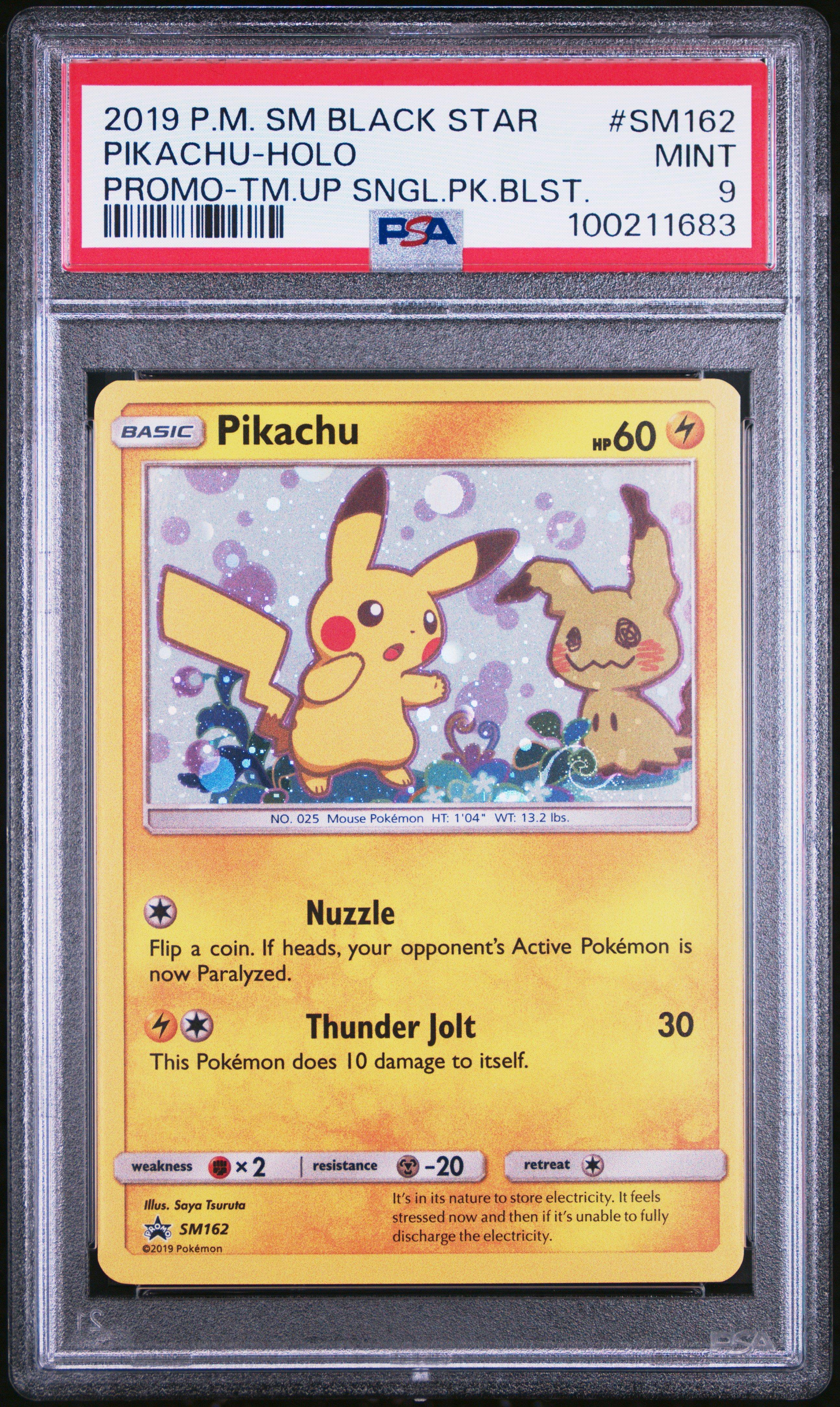 2019 Pokemon Sm Black Star Promo Sm162 Pikachu-holo Team Up Single