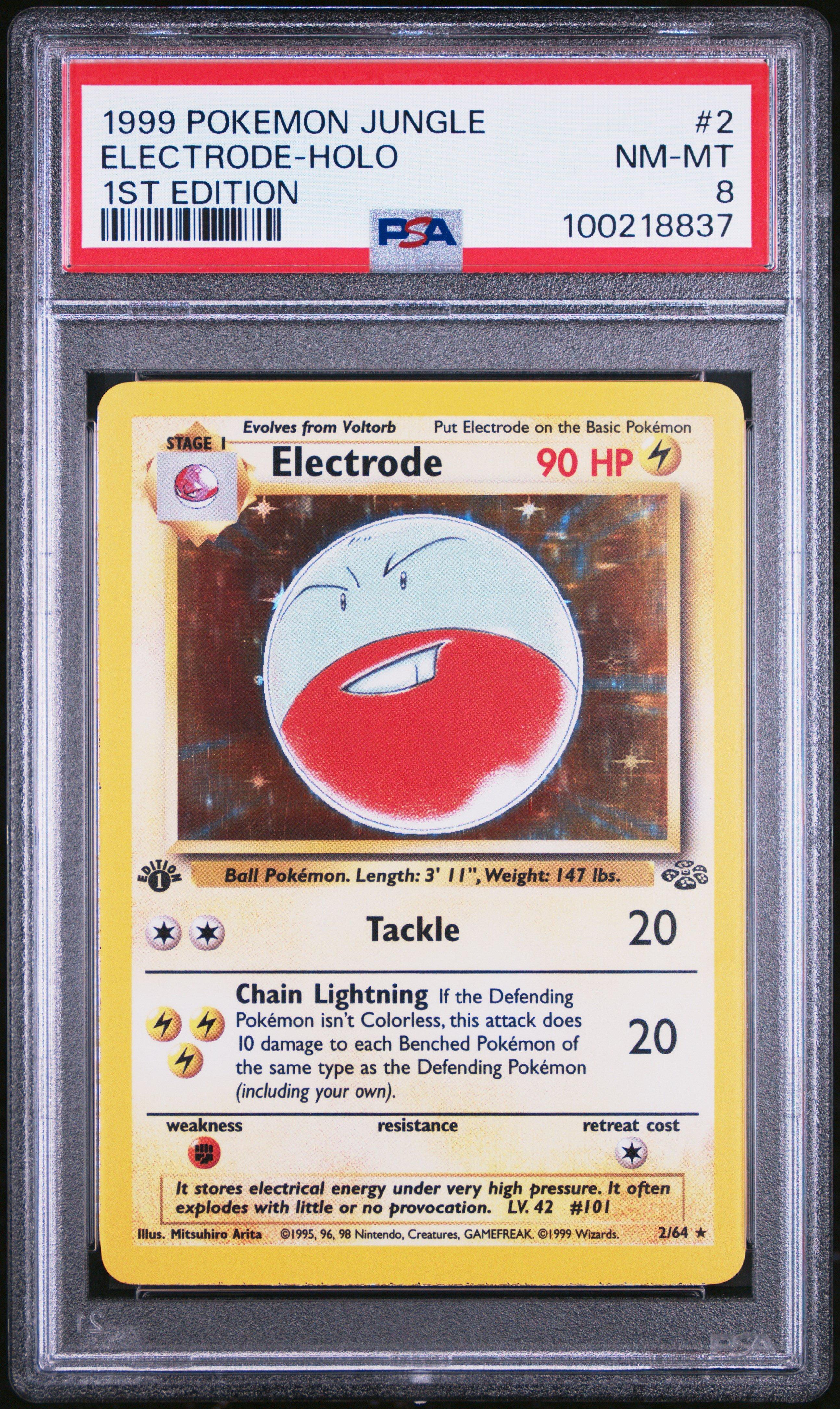 1999 Pokemon Jungle 2 Electrode-holo 1st Edition PSA