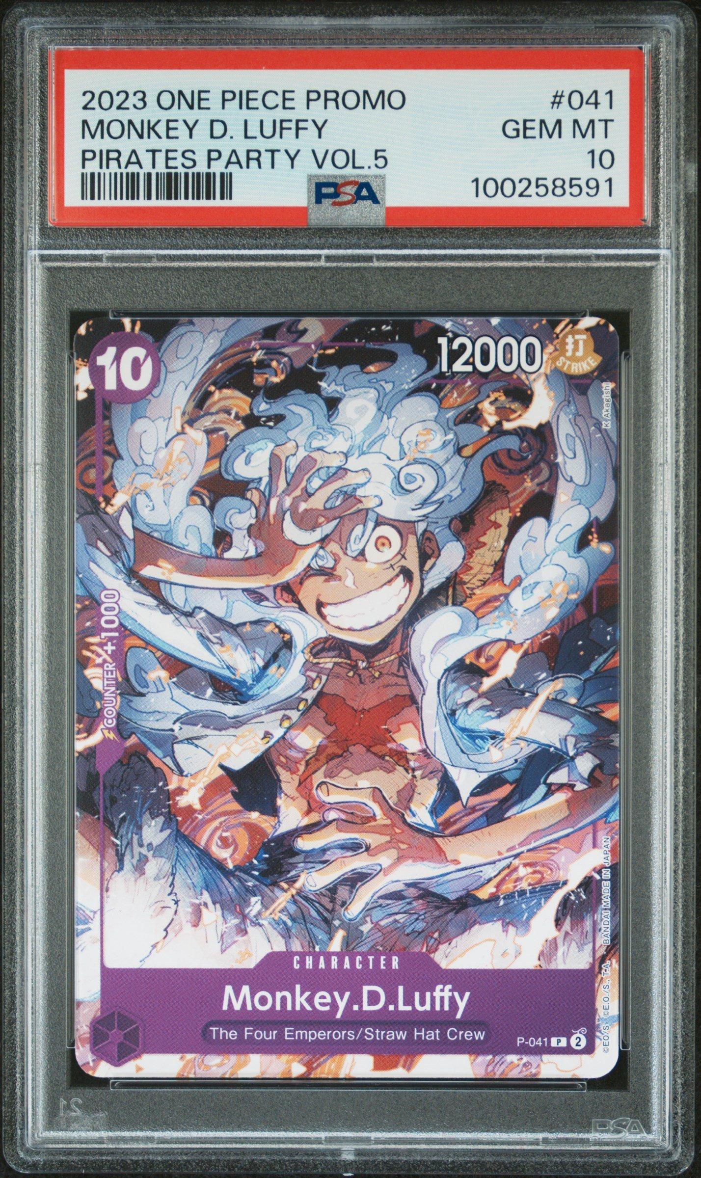 2023 One Piece Promos 041 Monkey D. Luffy Pirates Party Vol.5 PSA 10
