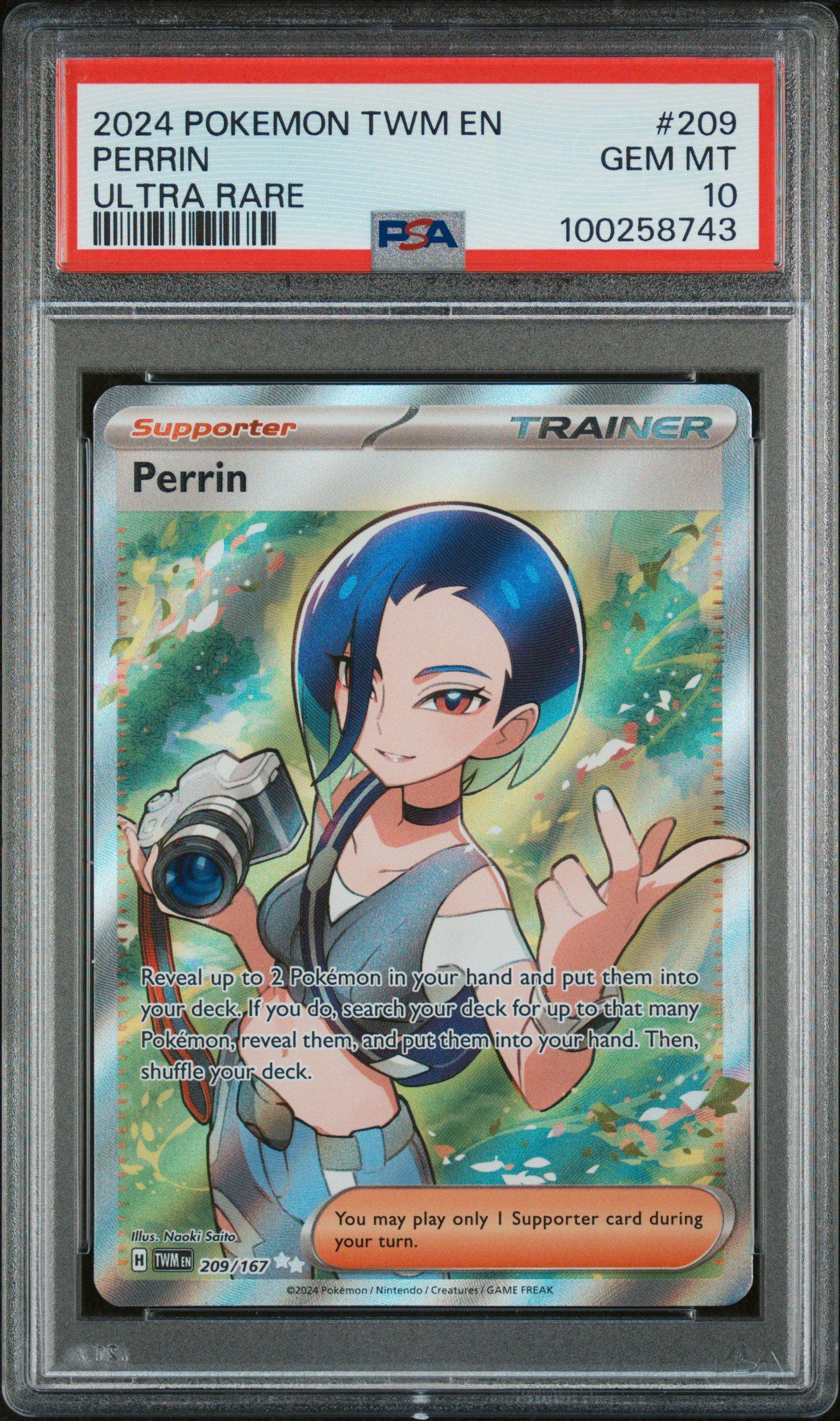 2024 Pokemon Twm En-twilight Masquerade 209 Perrin Ultra Rare PSA