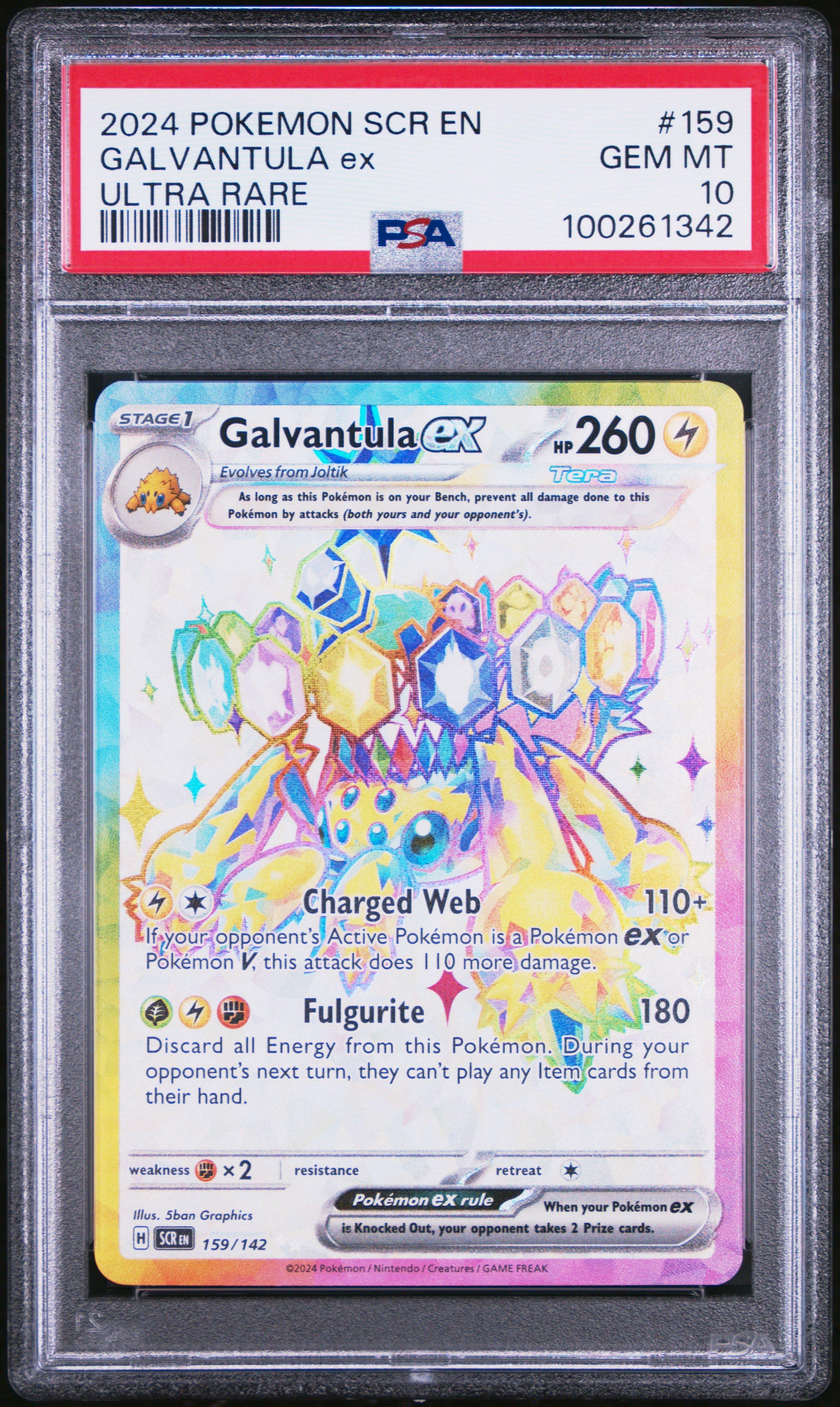 2024 Pokemon Scr En-stellar Crown 159 Galvantula Ex Ultra Rare PSA 10
