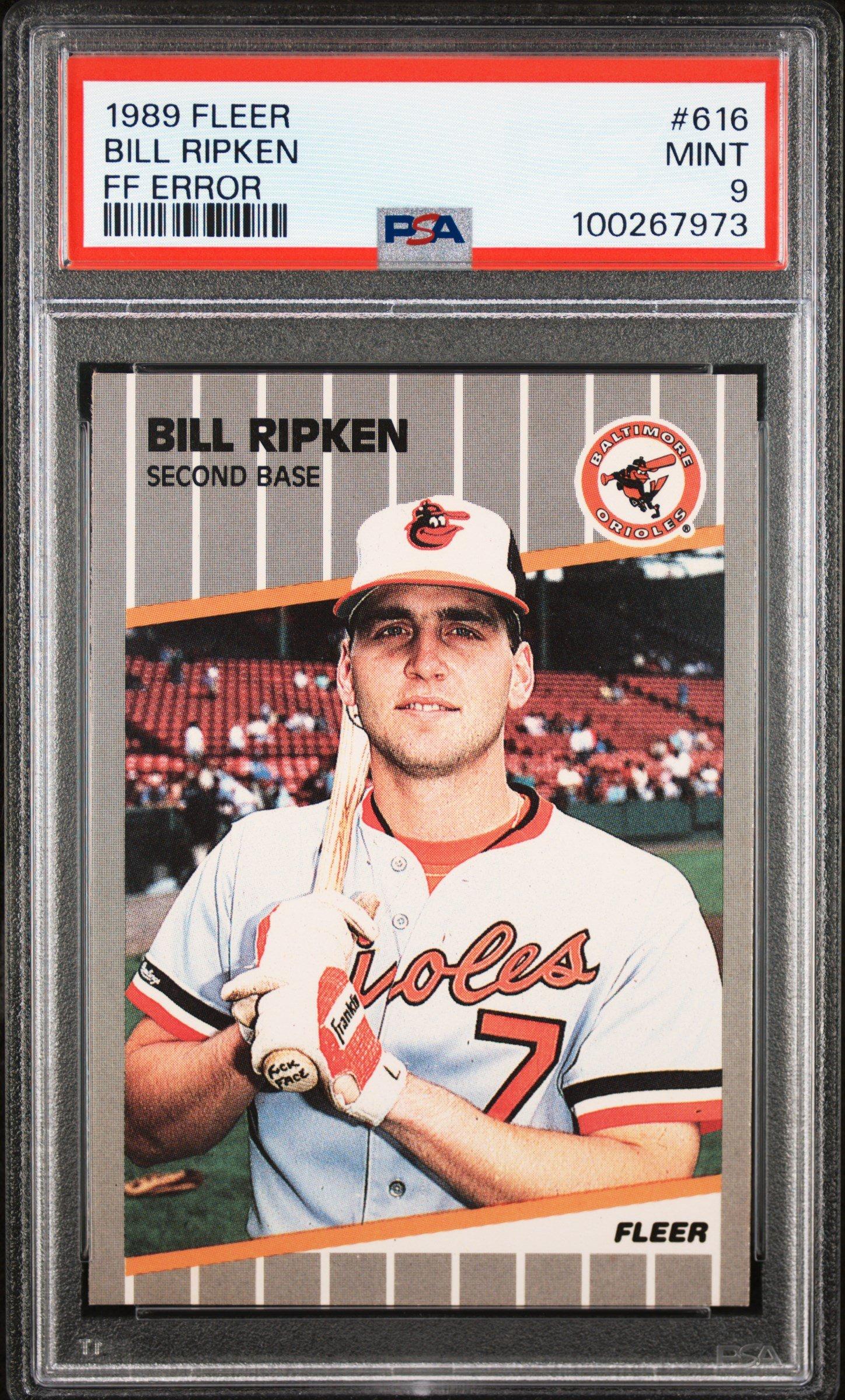 1989 Fleer 616 Bill Ripken Ff Error PSA