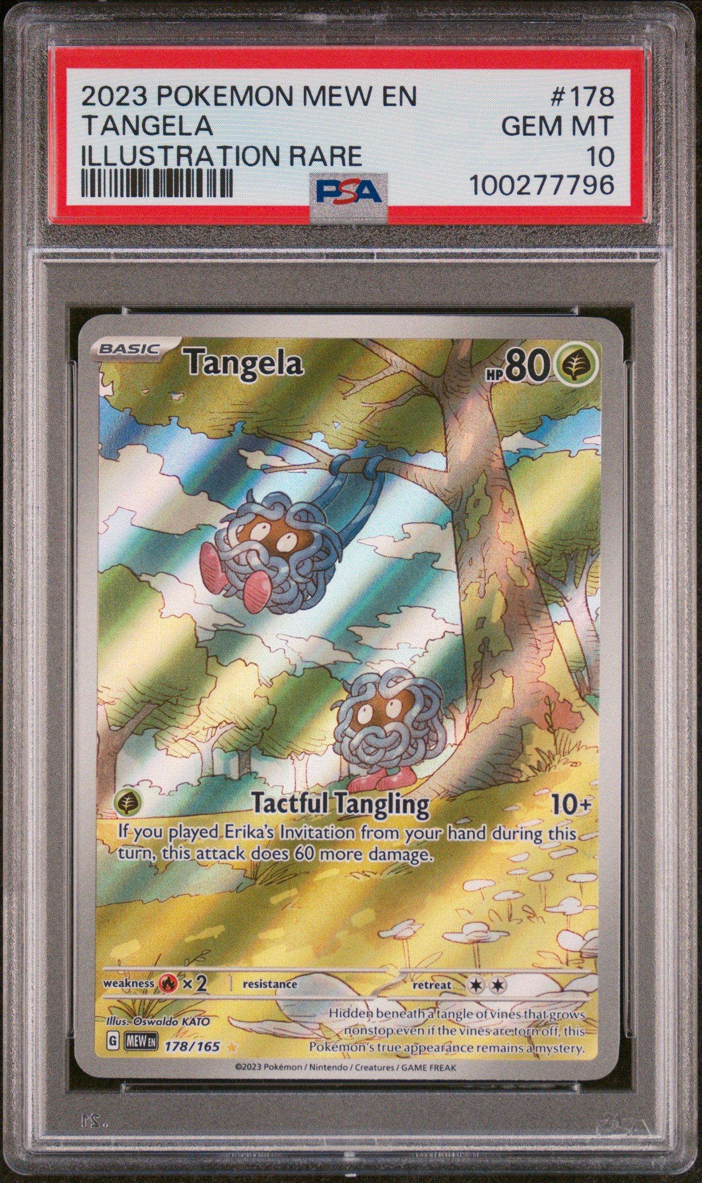 2023 Pokemon Mew En-151 178 Tangela Illustration Rare PSA 10