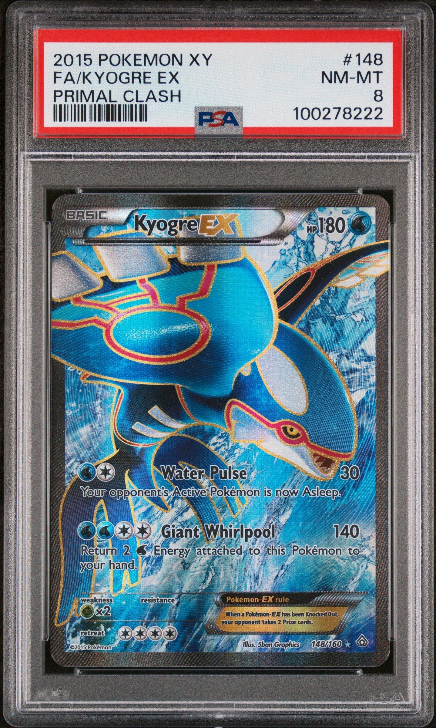 2015 Pokemon Xy Primal Clash Full Art/kyogre Ex PSA