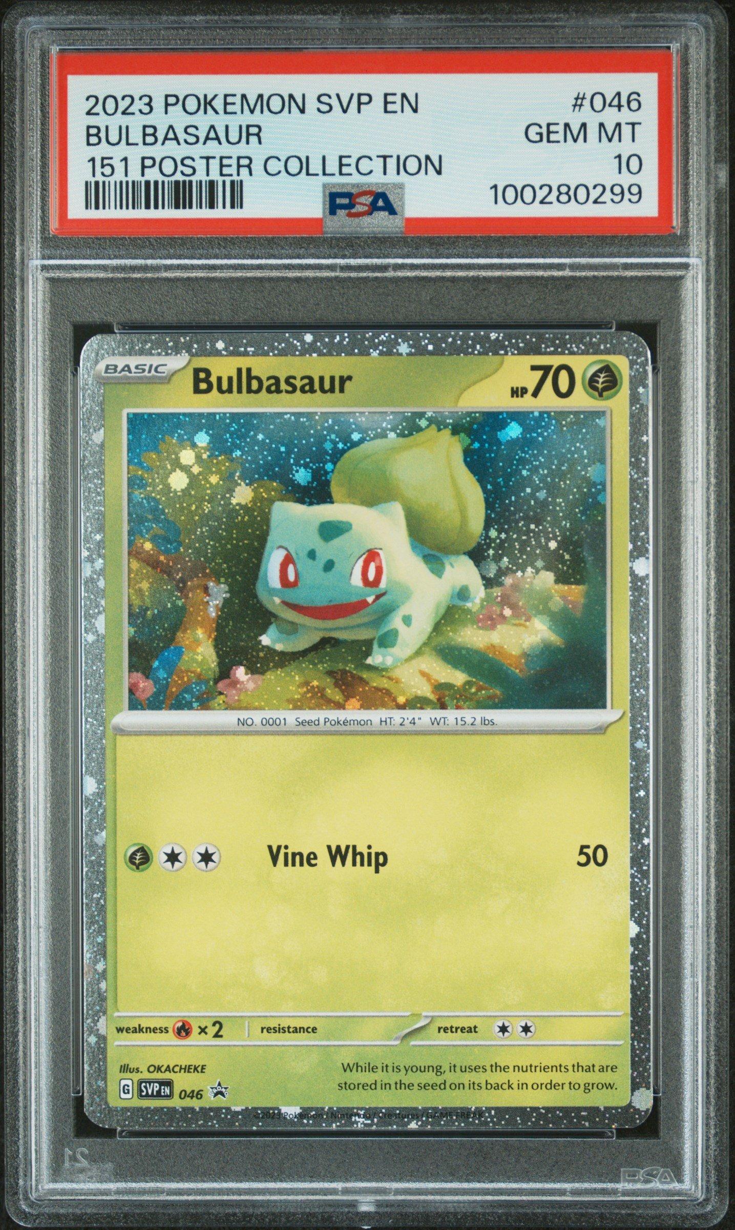 2023 Pokemon Svp En-sv Black Star Promo 046 Bulbasaur 151 Poster Collection PSA