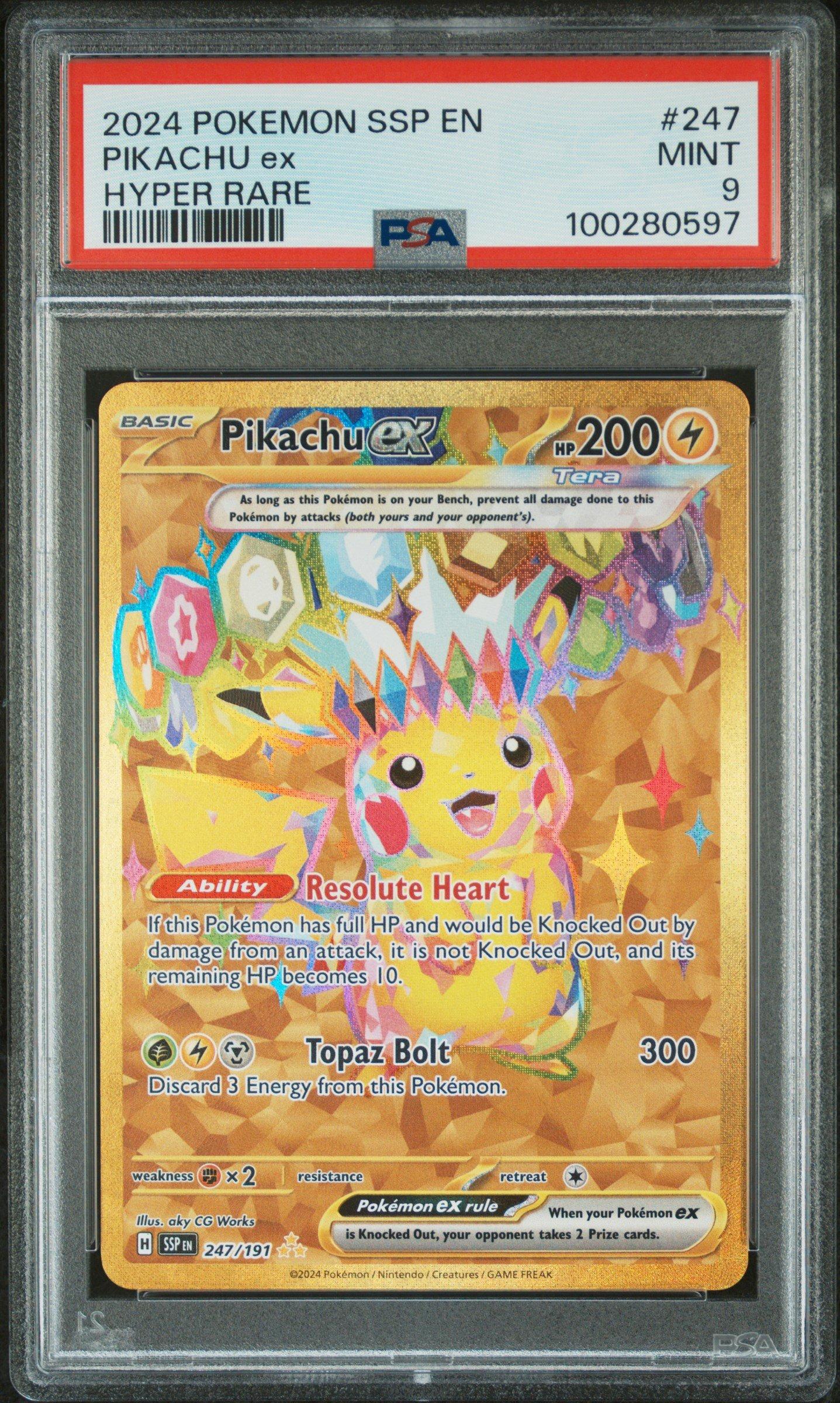 2024 Pokemon Ssp En-surging Sparks 247 Pikachu Ex Hyper Rare