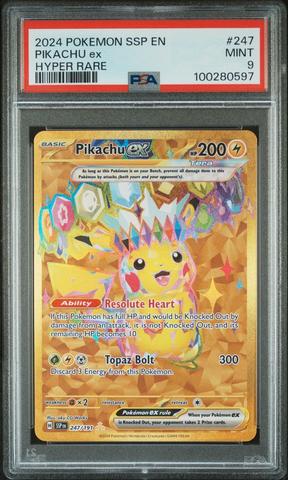 2024 Pokemon Ssp En-surging Sparks 247 Pikachu Ex Hyper Rare