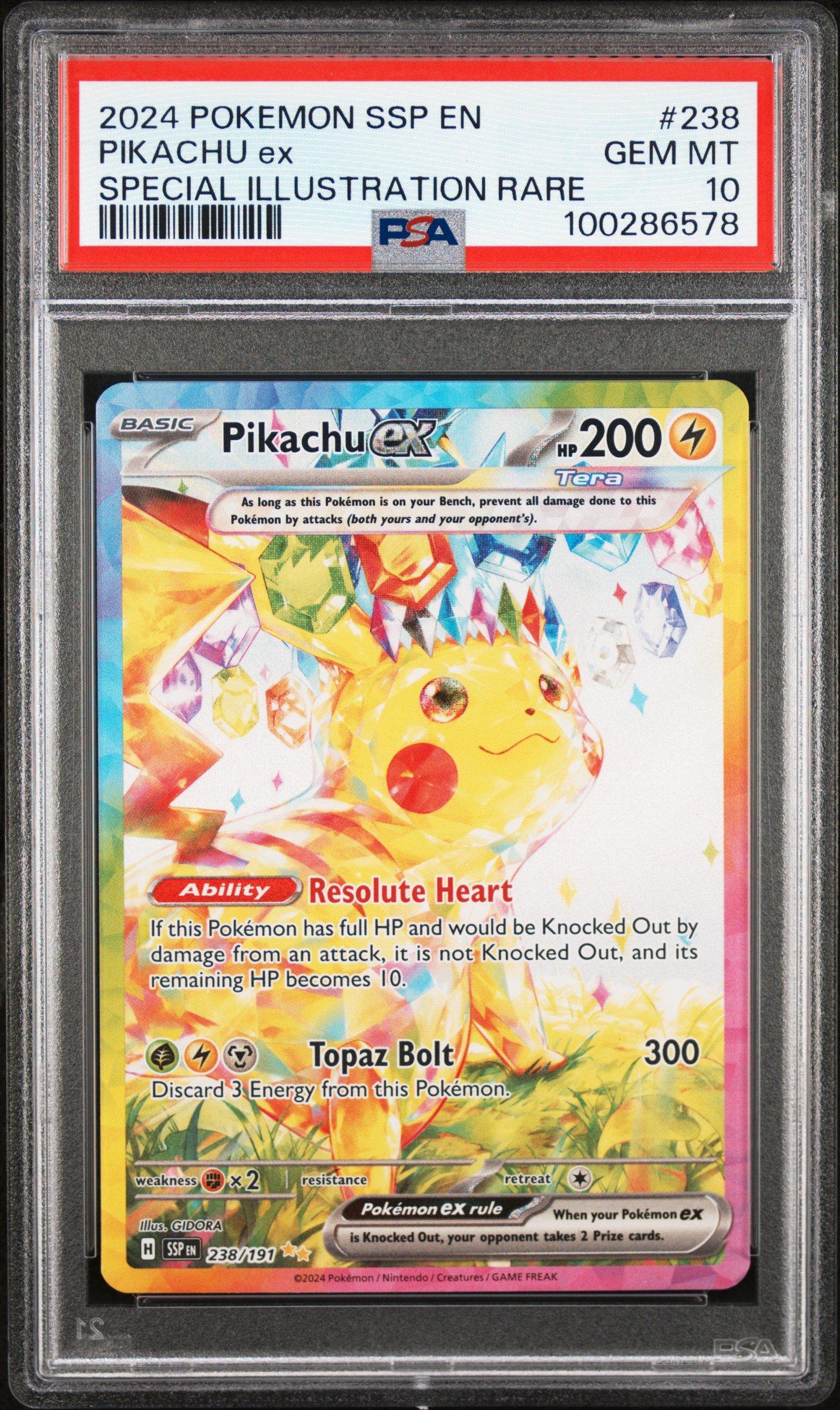 2024 Pokemon Ssp En-surging Sparks 238 Pikachu Ex Special