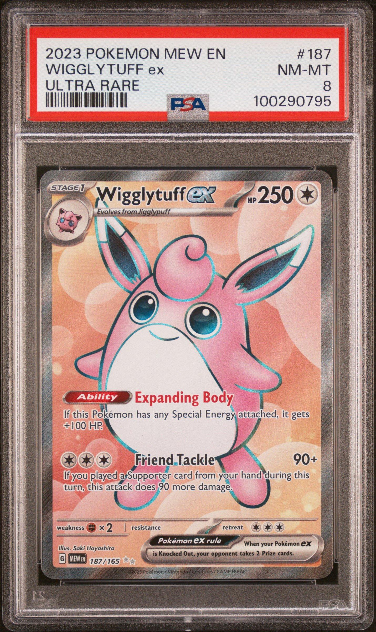 2023 Pokemon Mew En-151 187 Wigglytuff Ex Ultra Rare PSA 8 Graded