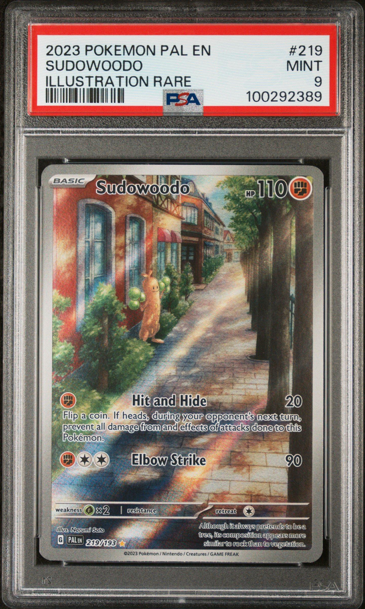 2023 Pokemon Pal En-paldea Evolved 219 Sudowoodo Illustration Rare PSA