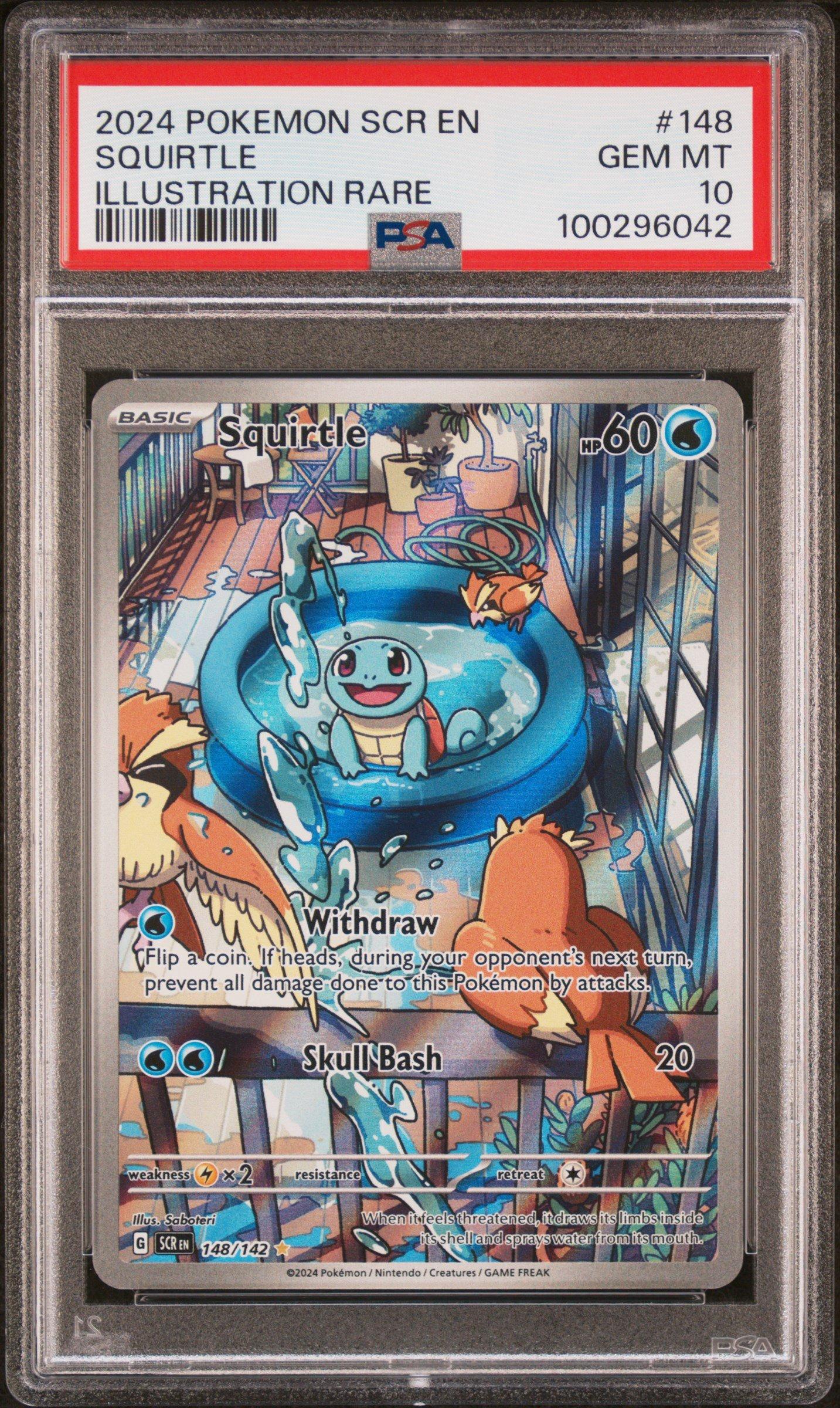2024 Pokemon Scr En-stellar Crown 148 Squirtle Illustration Rare PSA 10  Graded Card | GameStop