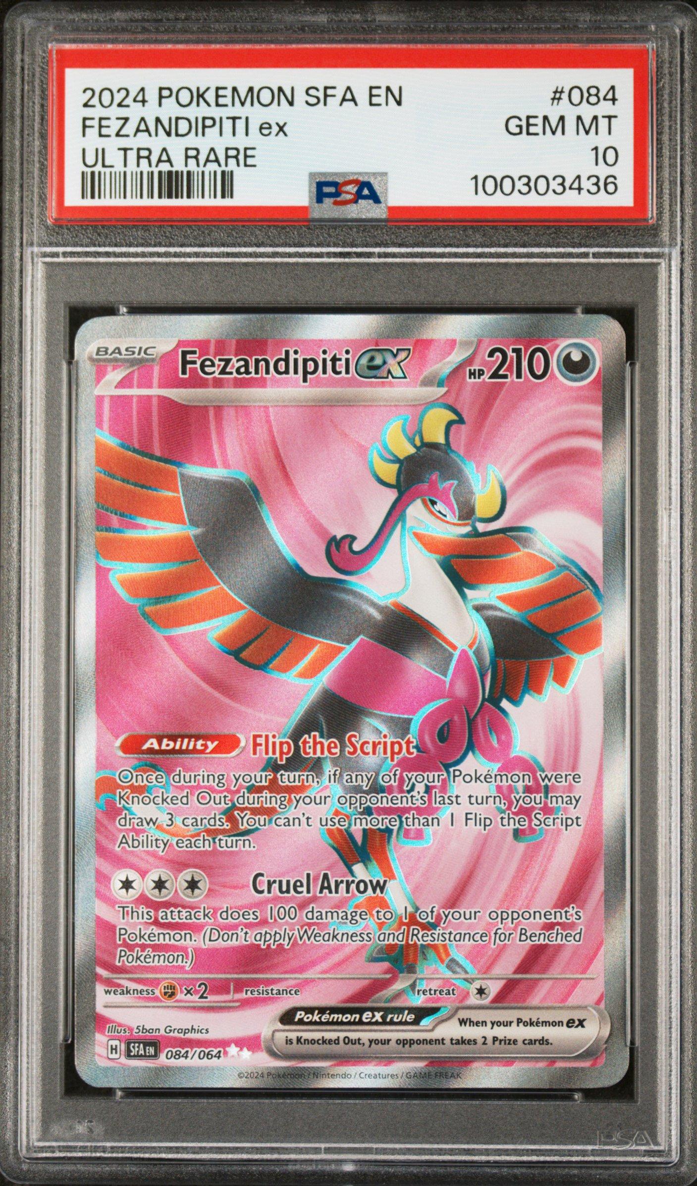 2024 Pokemon Sfa En-shrouded Fable 084 Fezandipiti Ex Ultra Rare PSA