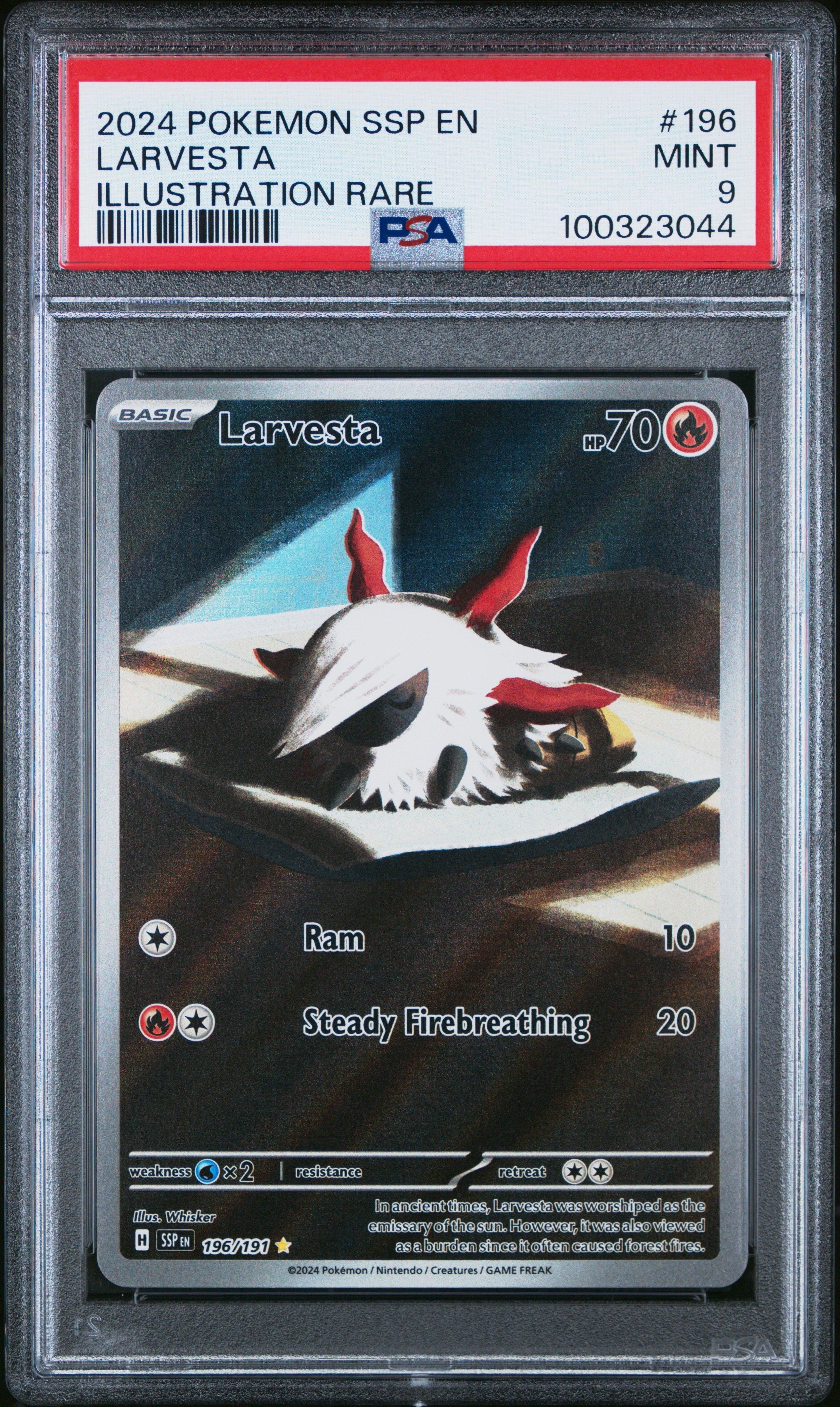 2024 Pokemon Ssp En-surging Sparks 196 Larvesta Illustration Rare