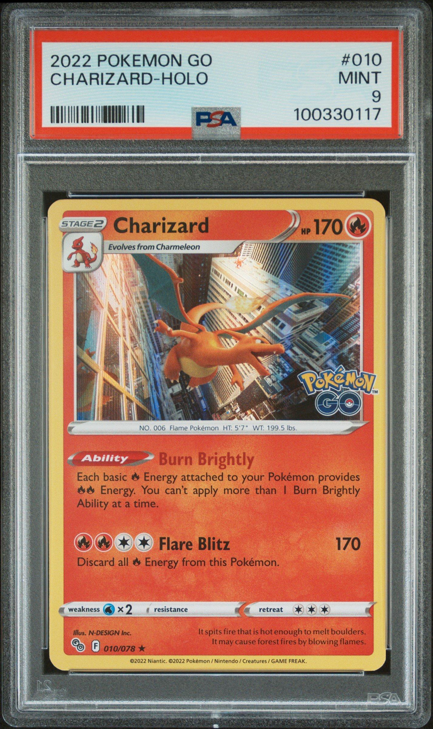 2022 Pokemon Go 010 Charizard-holo PSA
