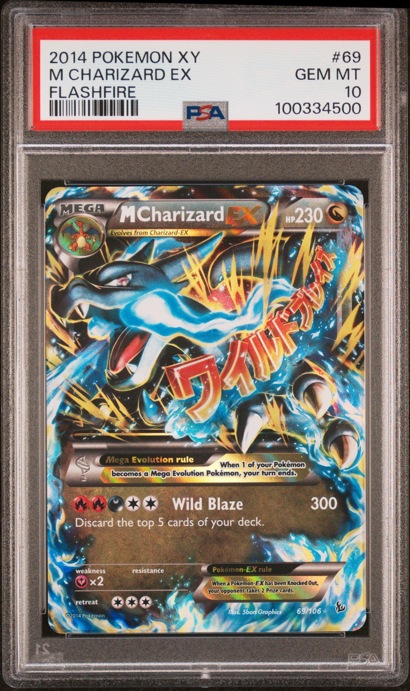 2014 Pokemon Xy Flashfire 69 M Charizard Ex PSA 10 Graded Card