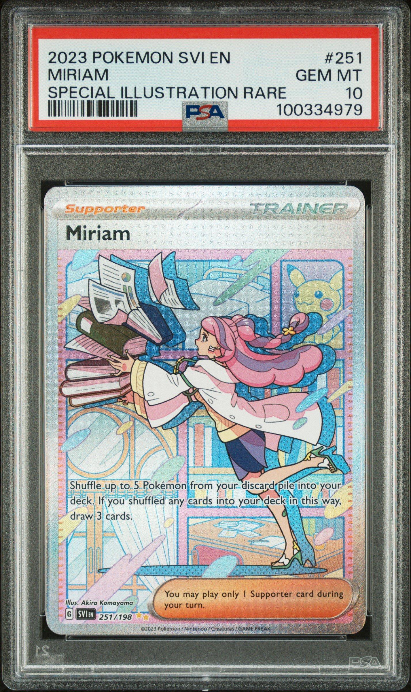 2023 Pokemon Svi En-scarlet & Violet 251 Miriam Special Illustration Rare PSA
