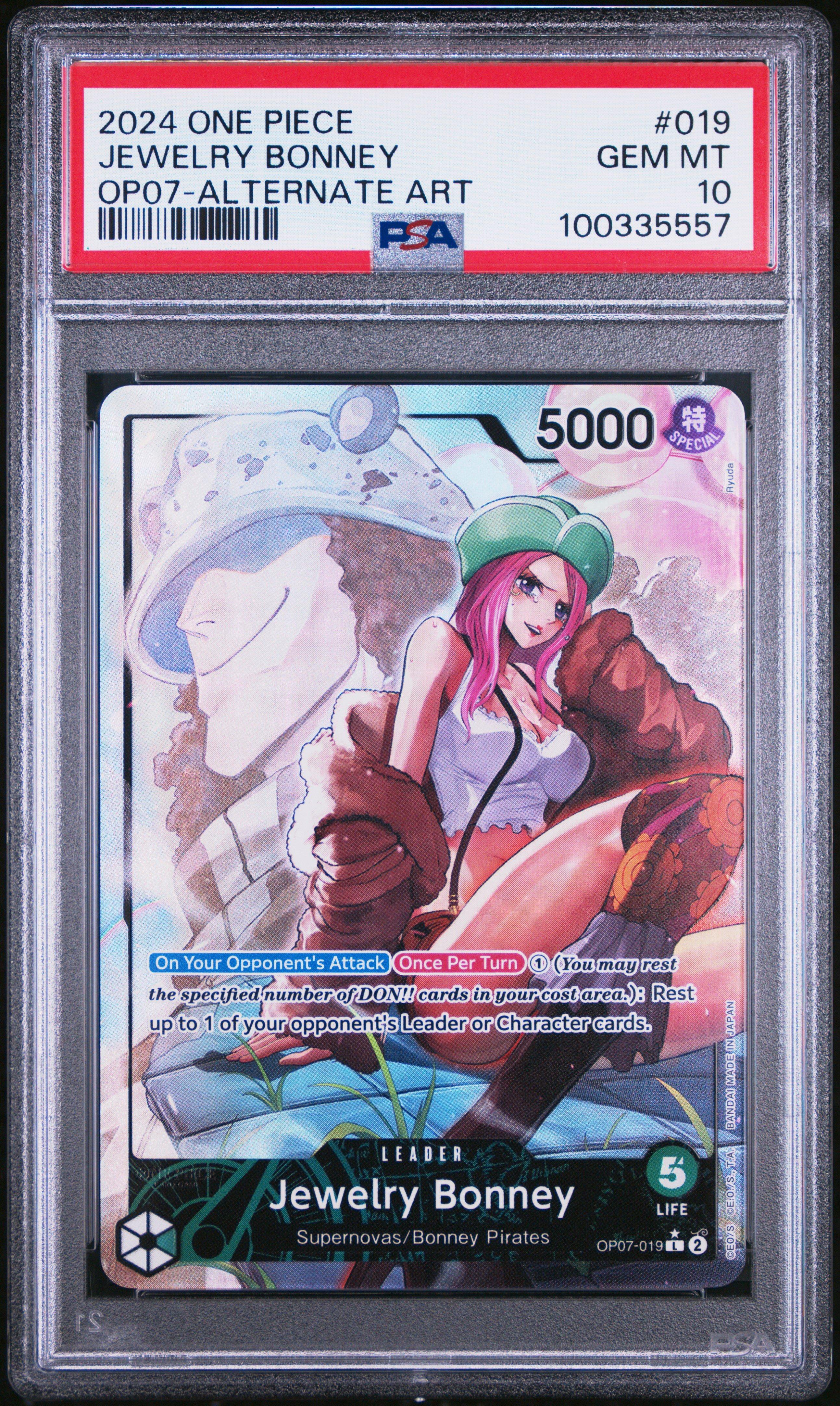 2024 One Piece Op07-500 Years In The Future Jewelry Bonney Alternate Art PSA 10