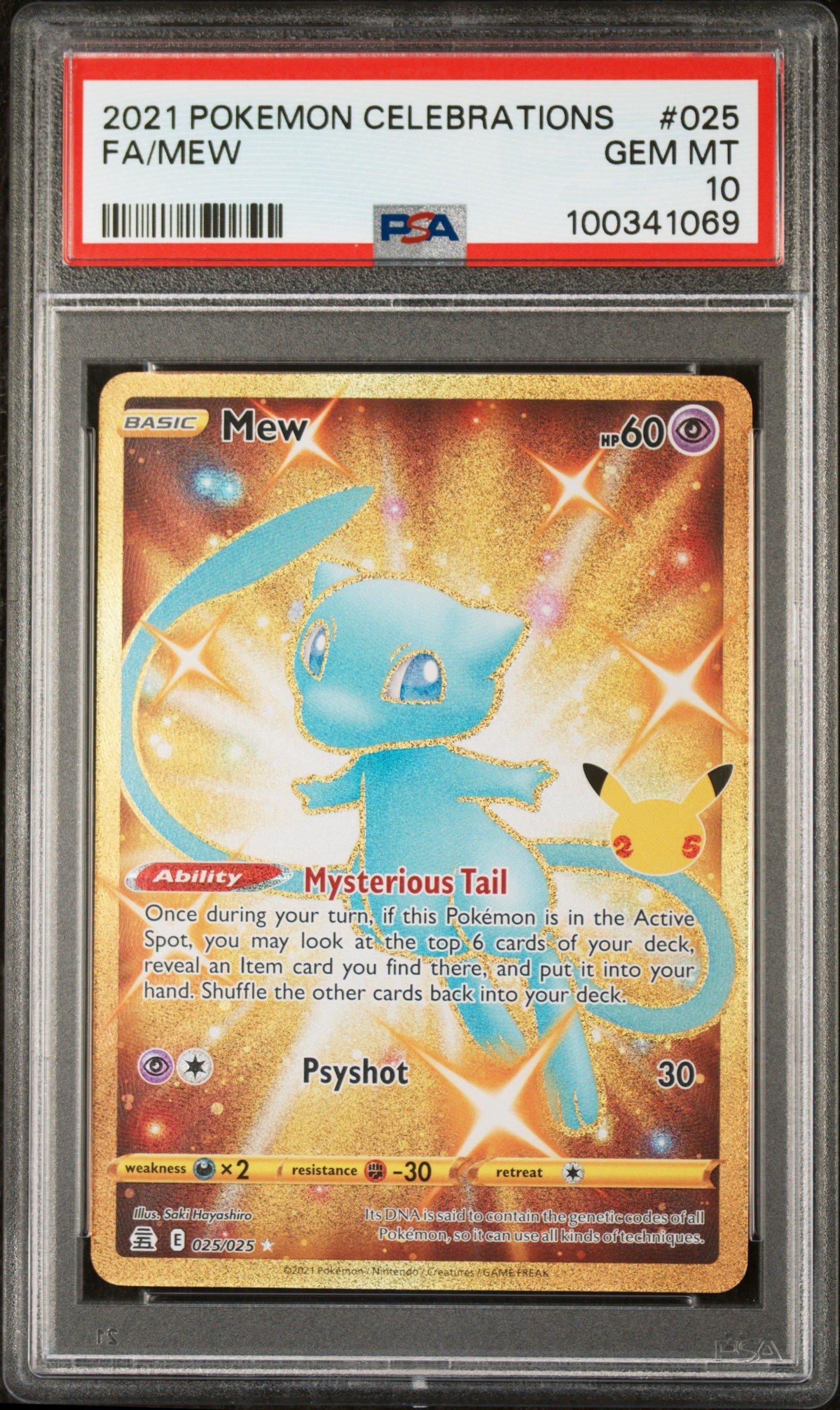 2021 Pokemon Celebrations 025 Full Art/mew PSA 10 Graded Card