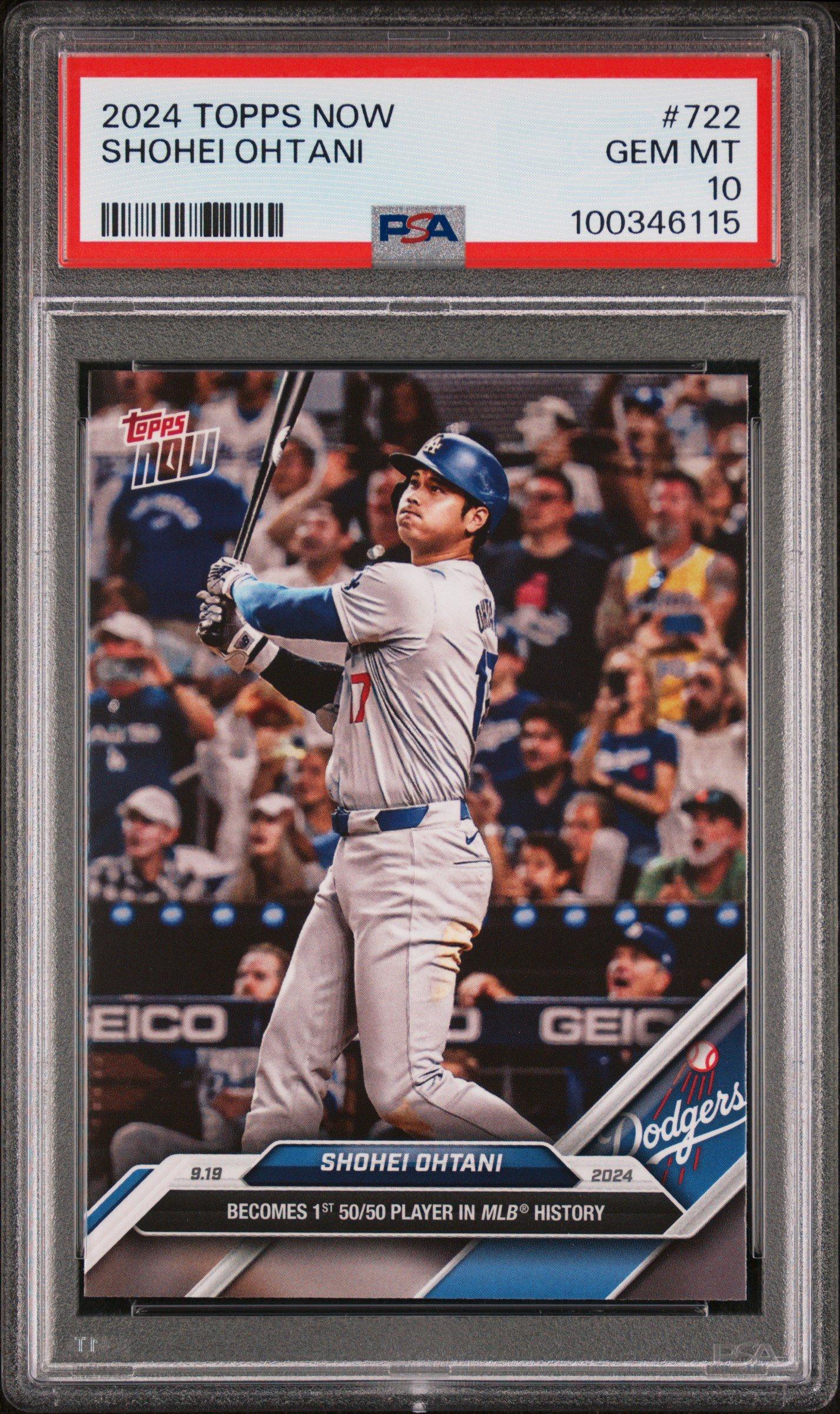 Cheers 様限定　SHOHEI 2024 Topps Now 722 Shohei Ohtani PSA 10 Graded Card | GameStop