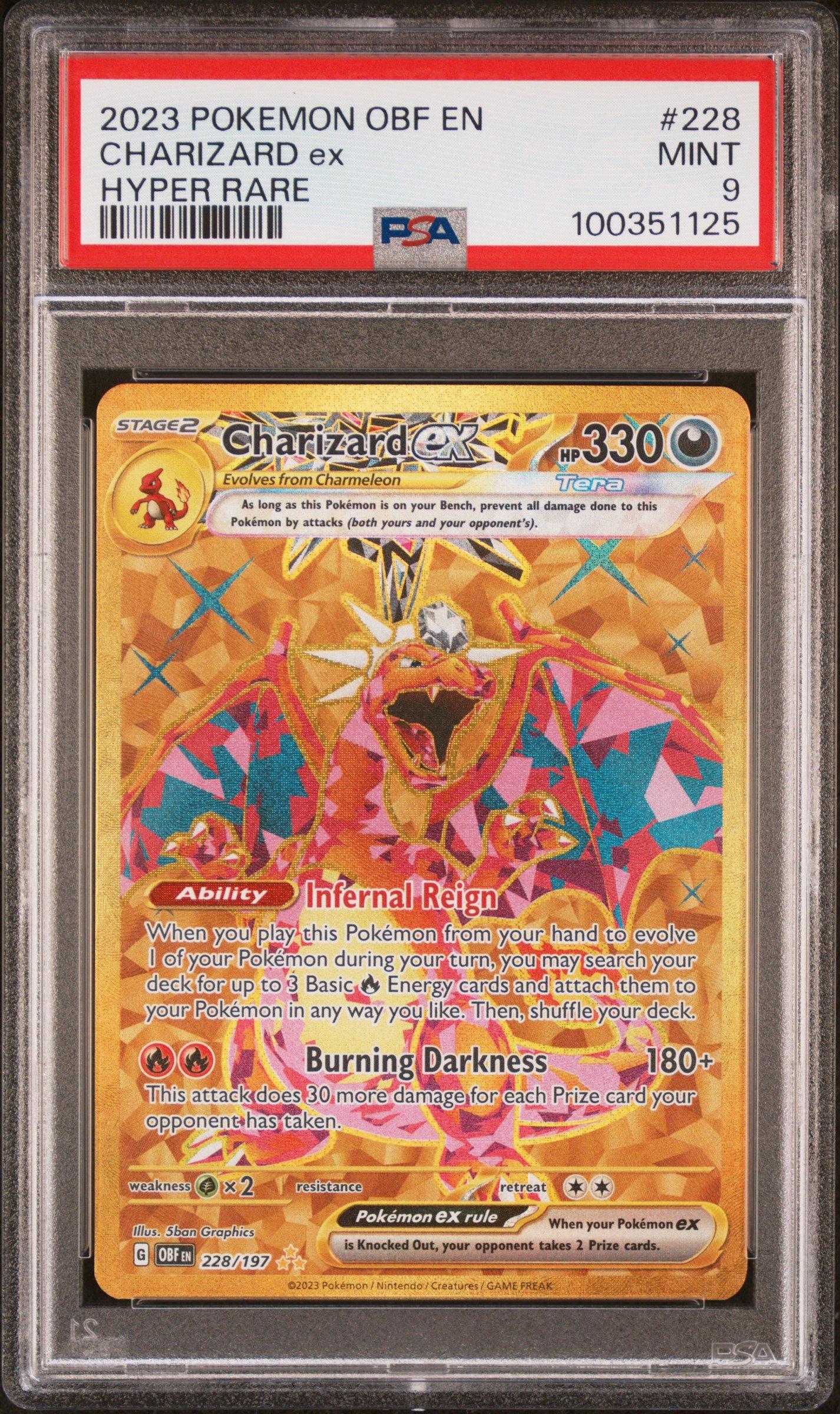 2023 Pokemon Obf En-obsidian Flames 228 Charizard Ex Hyper Rare PSA 9