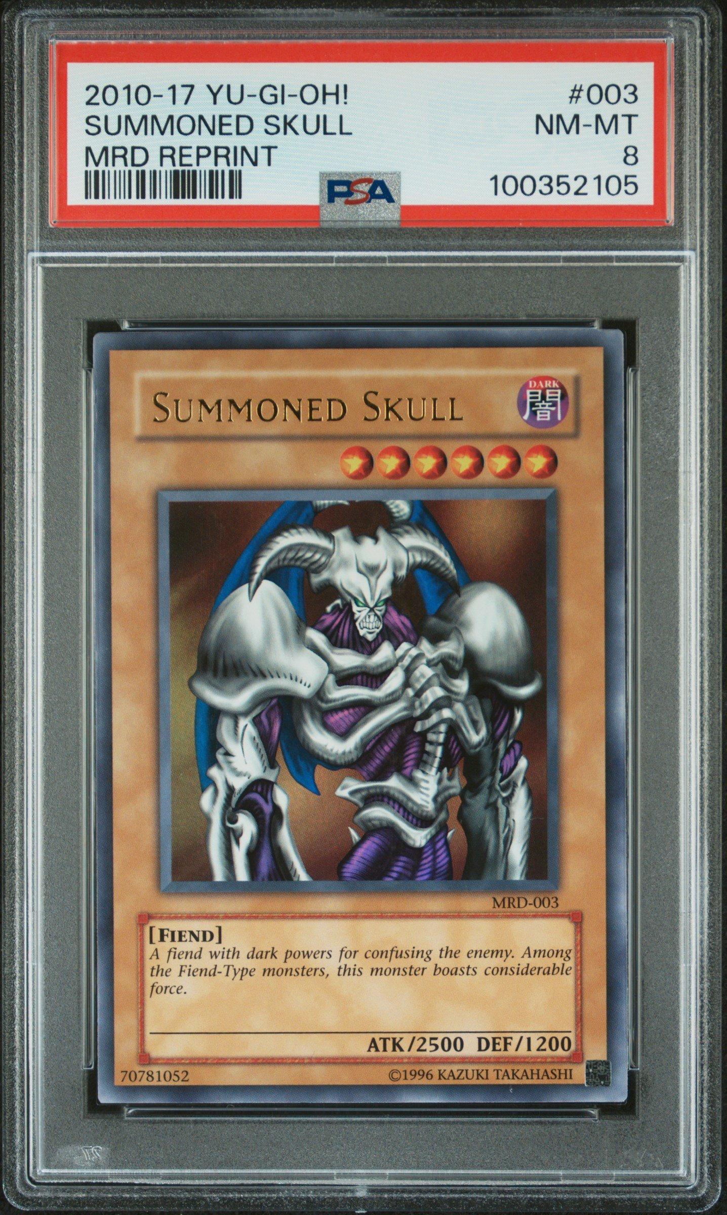 2010-2017 Yu-gi-oh! Metal Raiders Reprint 003 Summoned Skull PSA 8