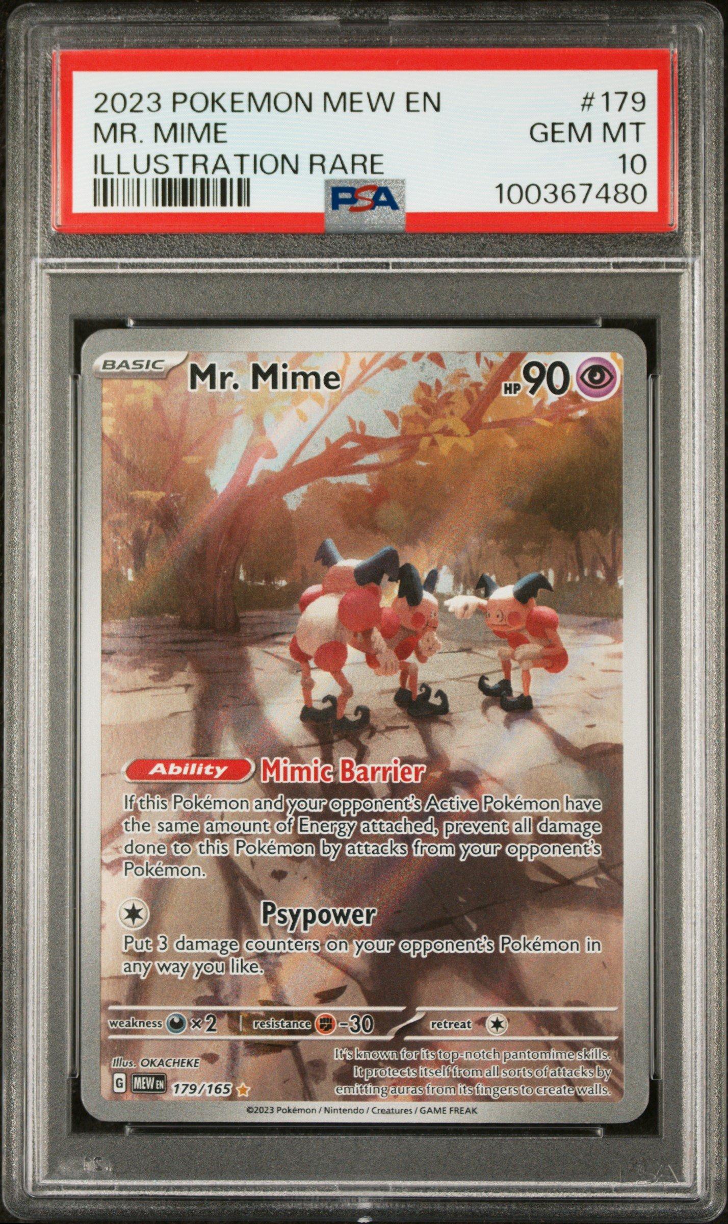 2023 Pokemon Mew En-151 179 Mr. Mime Illustration Rare PSA