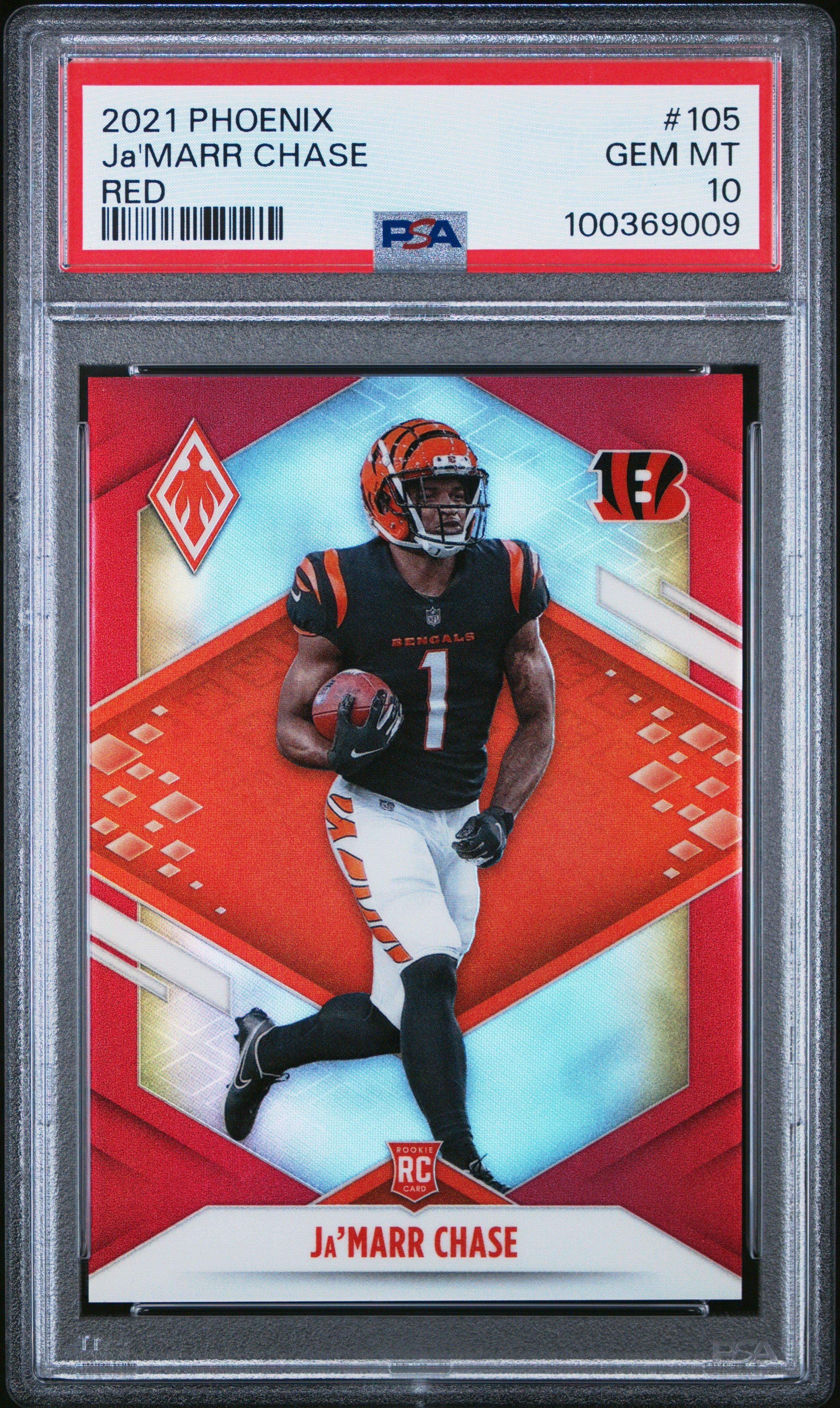 2021 Panini Phoenix 105 Ja'marr Chase Red PSA 10