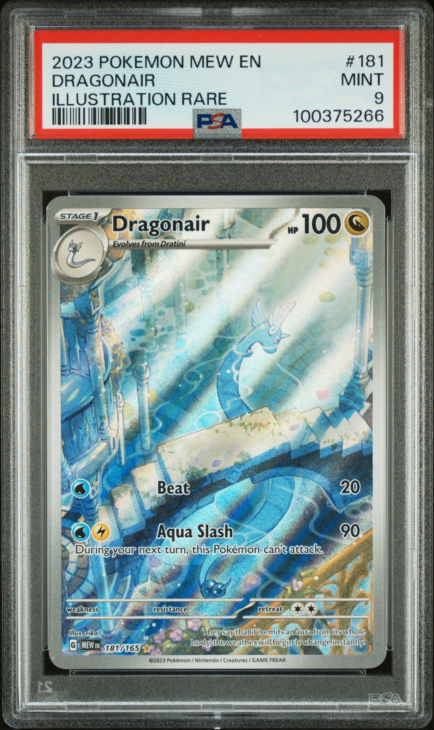 2023 Pokemon Mew En-151 181 Dragonair Illustration Rare PSA 9 Graded Card |  GameStop
