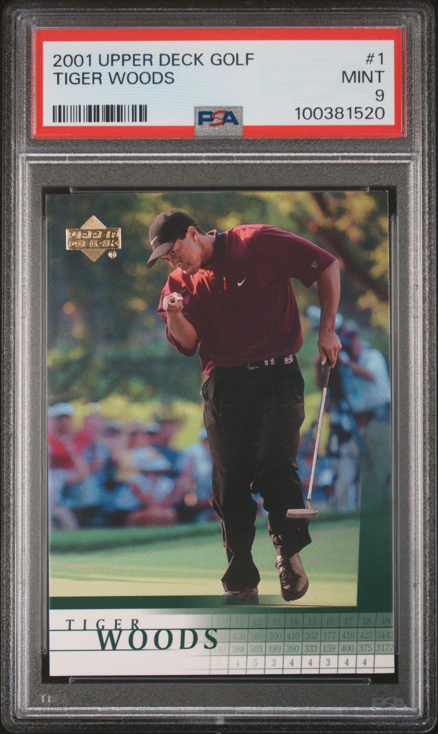 ダイタク　シブゴゴ カード 2001 Upper Deck Golf 1 Tiger Woods PSA 9 Graded Card | GameStop